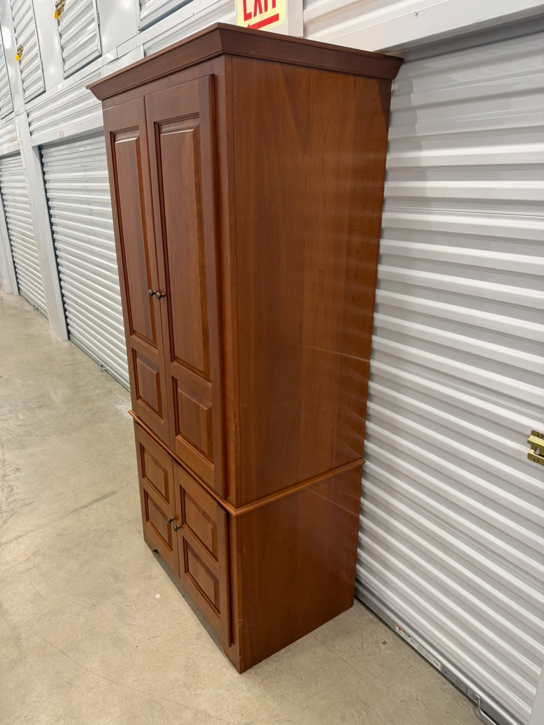 Wooden Armoire with Shelves and Drawers - photo 5