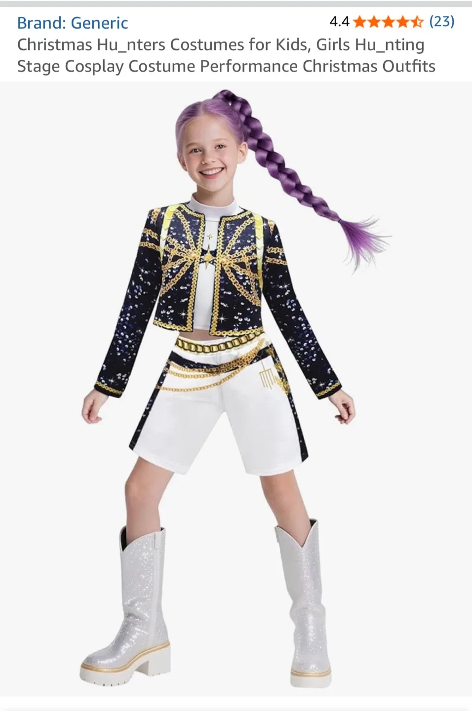 K-pop demon hunters costume for three year-old