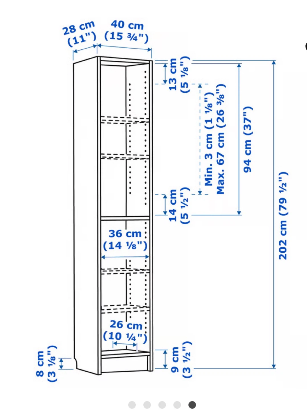 Tall white bookcase - photo 3