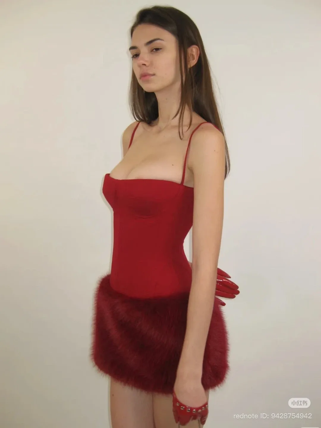 Red Fur Dress