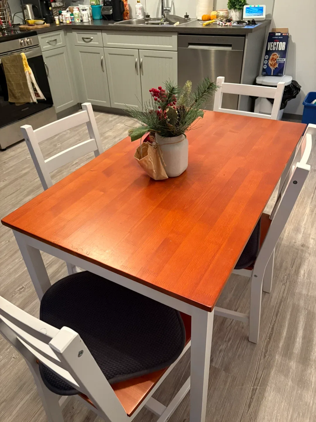 Wood Dining Table with 4 Chairs image indicator(3)