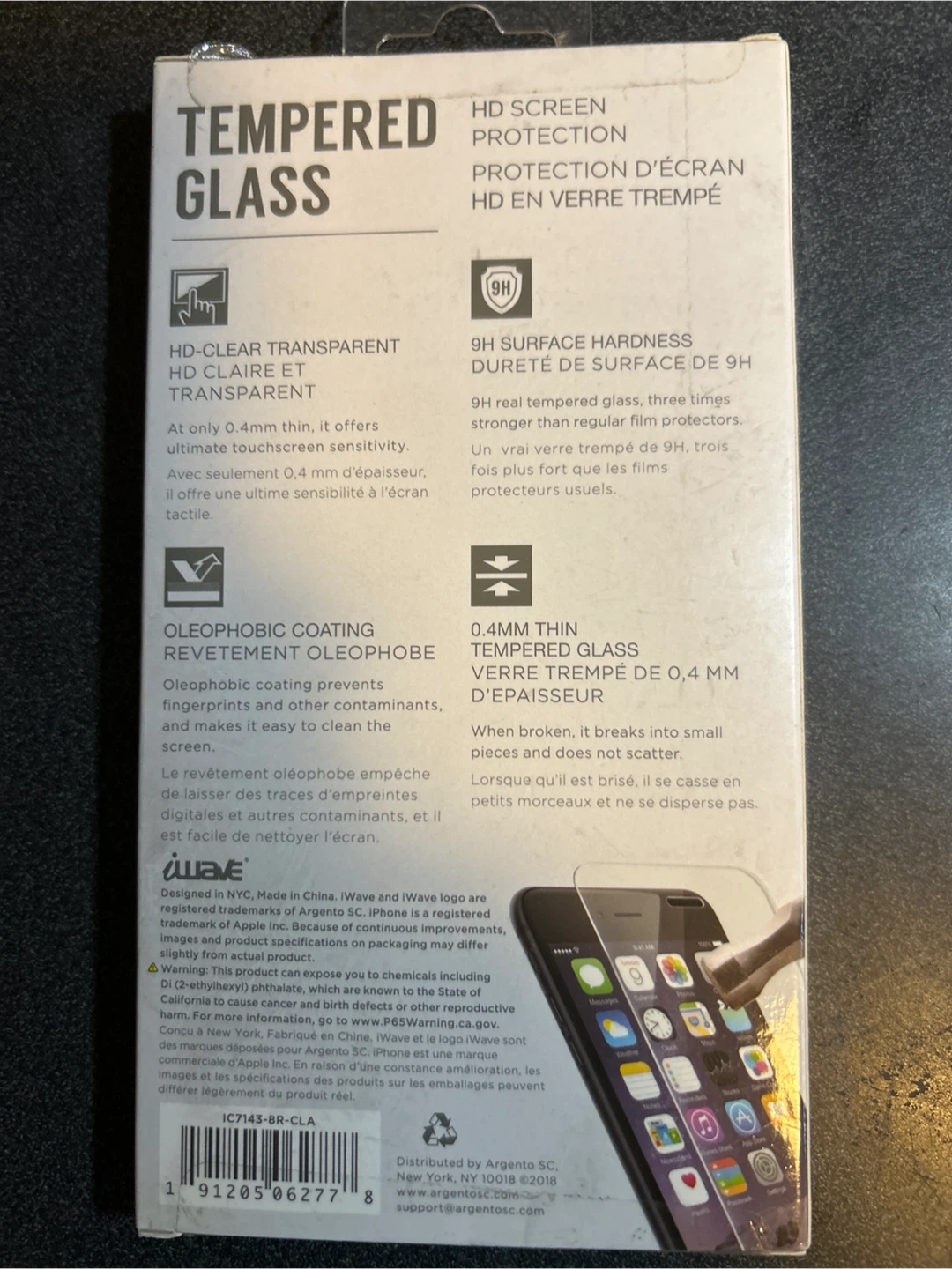 iWave Tempered Glass Screen Protector - iPhone 8/7/6S/6 - photo 2