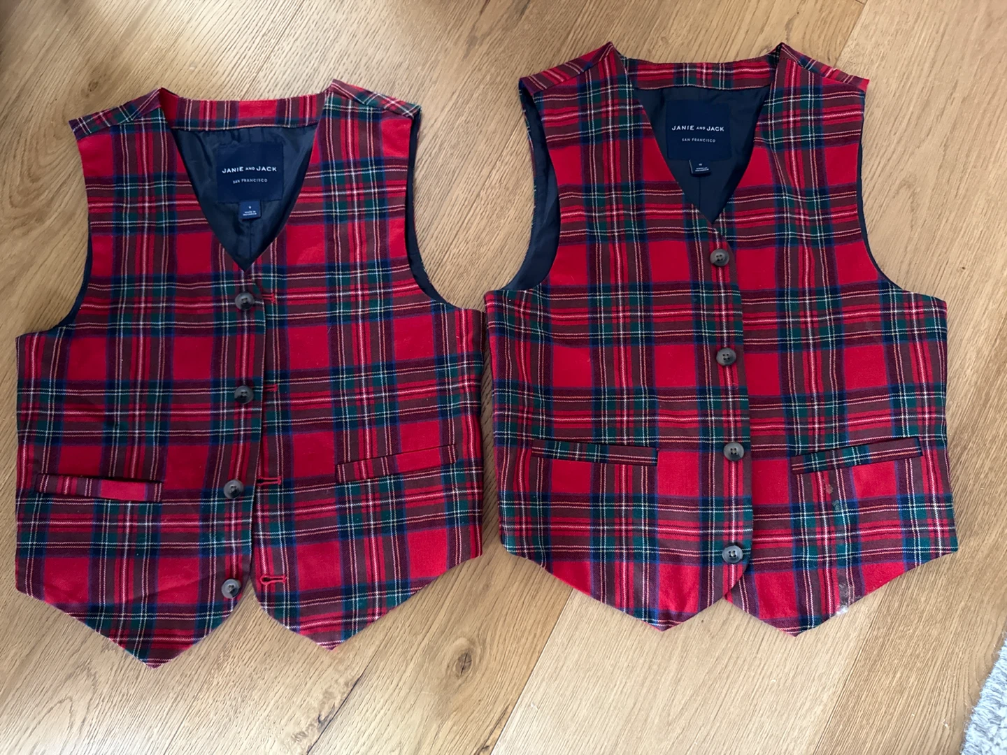 Janie & Jack Plaid Vests