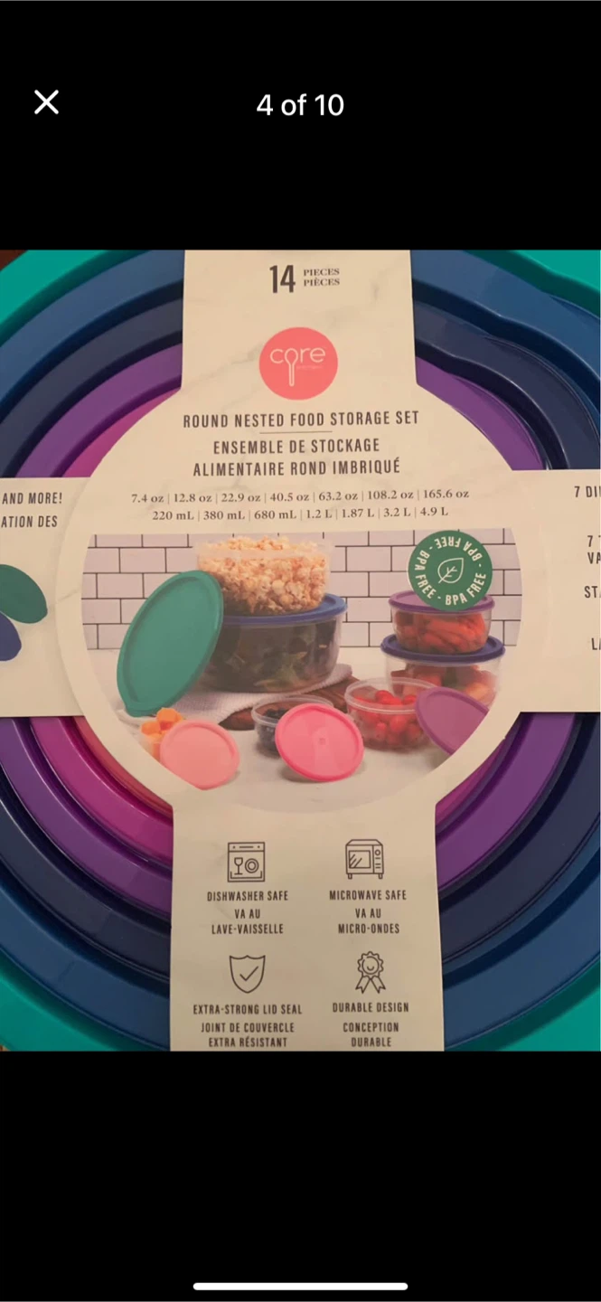 Core 14-Piece Round Nested Food Storage Set - photo 5