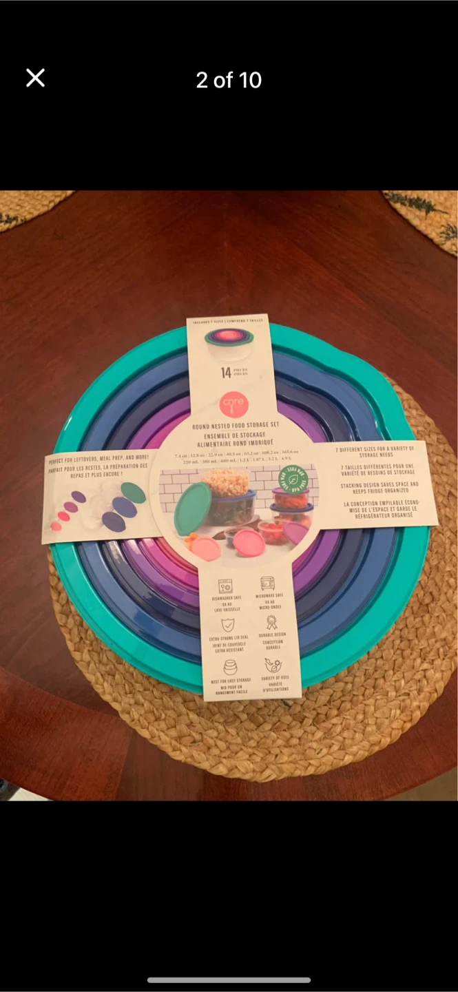 Core 14-Piece Round Nested Food Storage Set