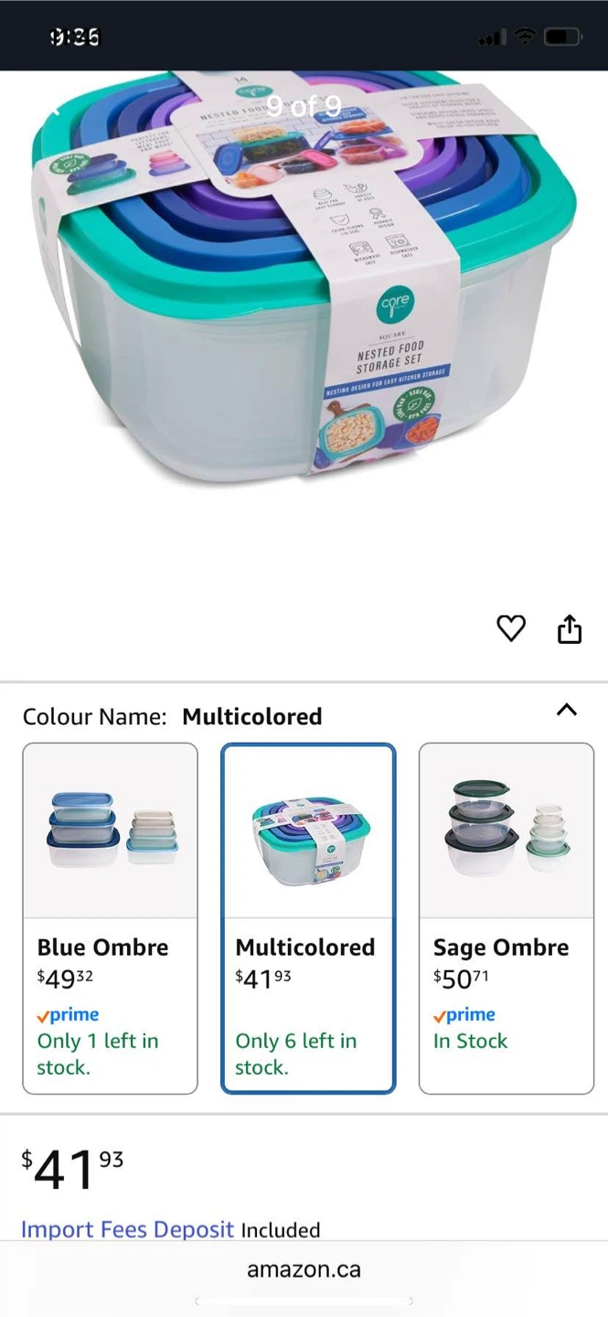 Core 14-Piece Round Nested Food Storage Set - photo 2