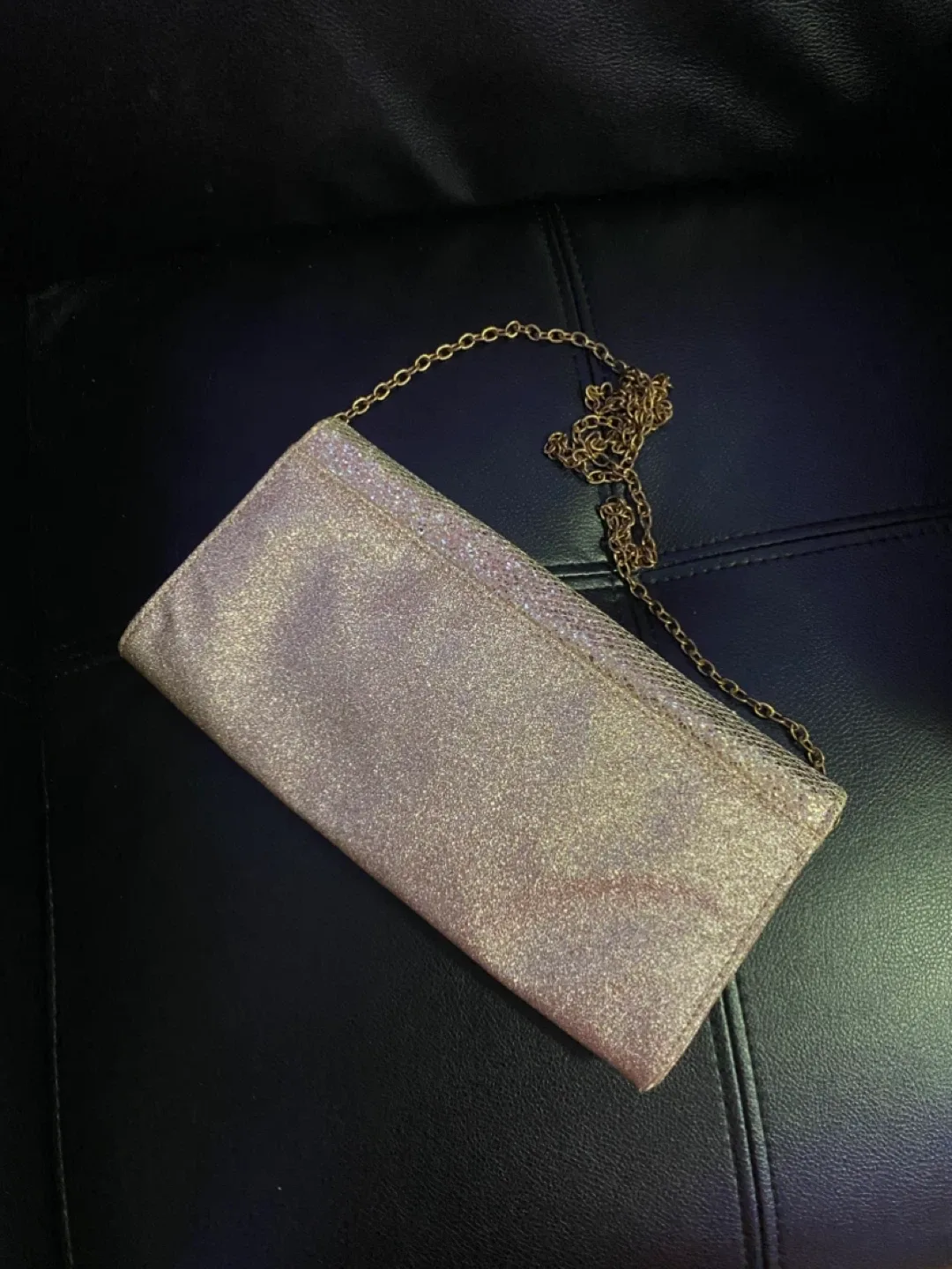Gold Glitter Clutch Purse image indicator(2)