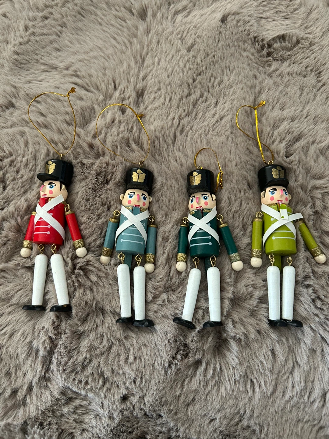 Set of 4 Nutcracker Christmas Ornaments