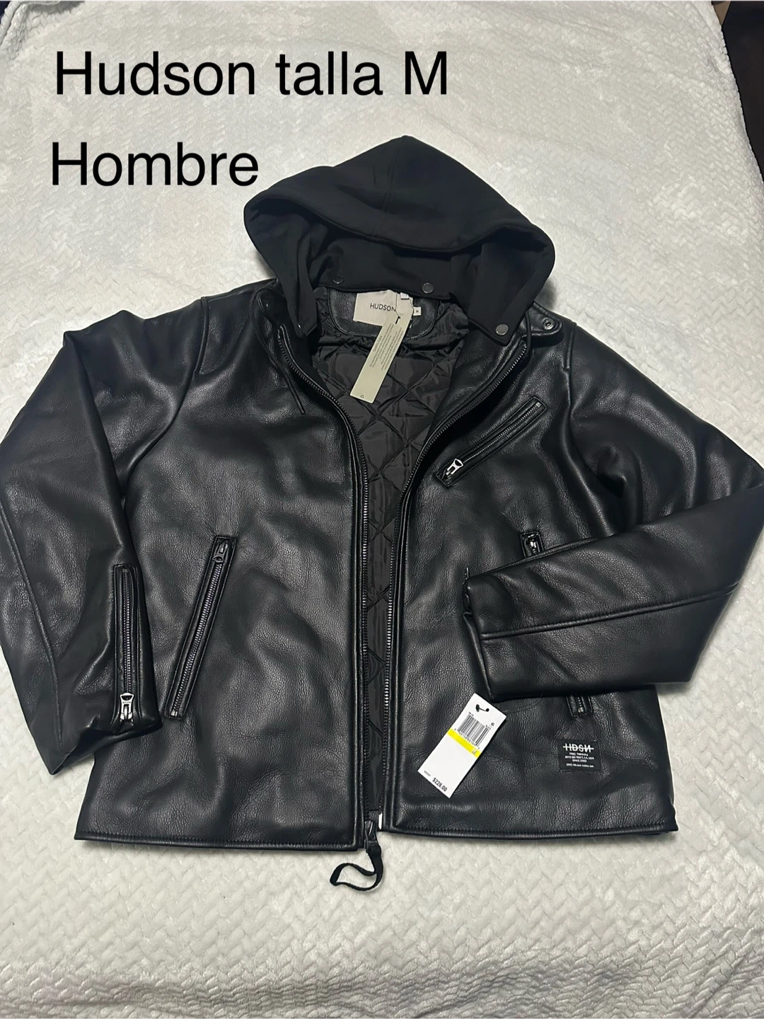 Hudson Black Leather Jacket - Size M