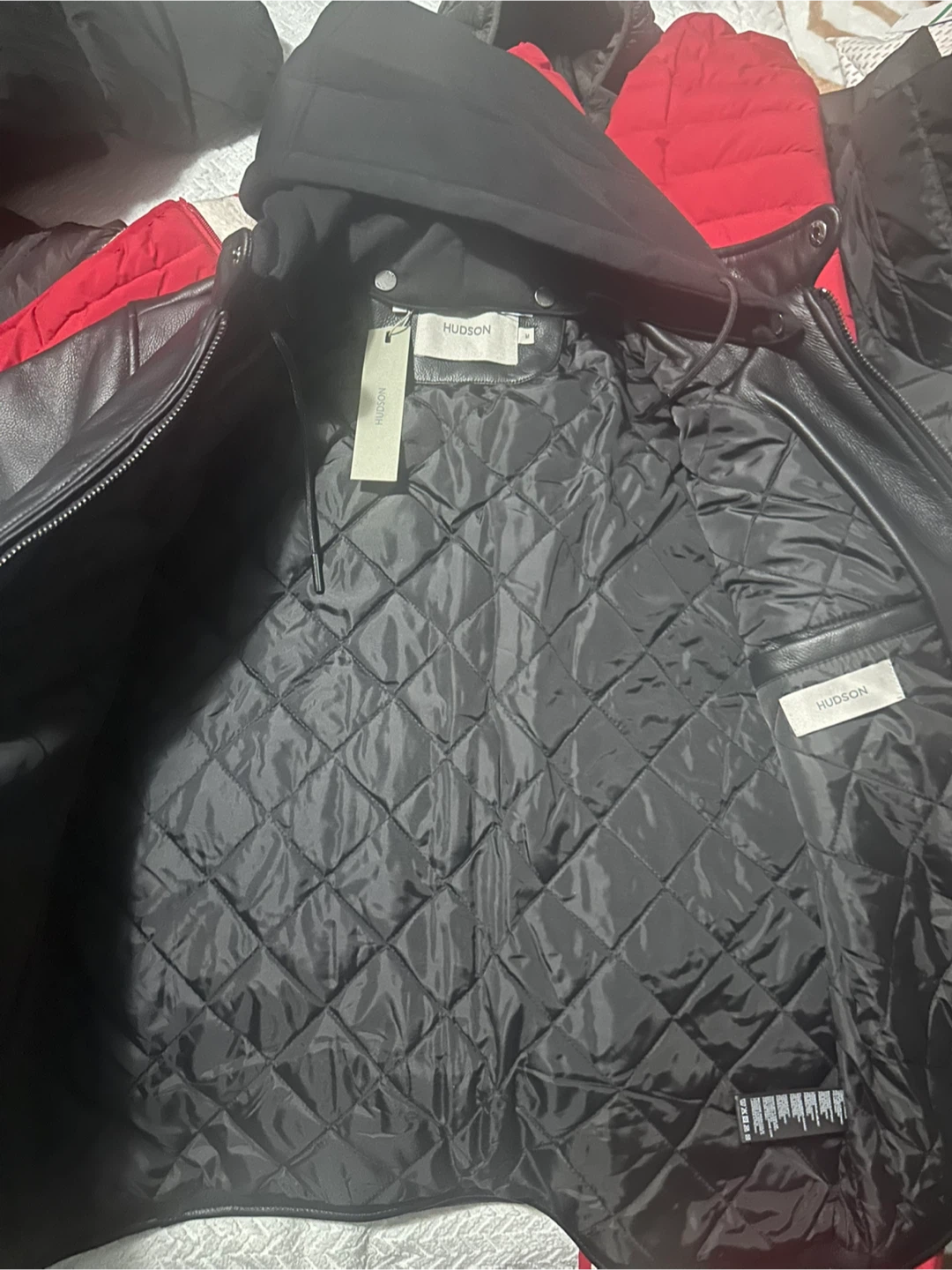 Hudson Black Leather Jacket - Size M - photo 3