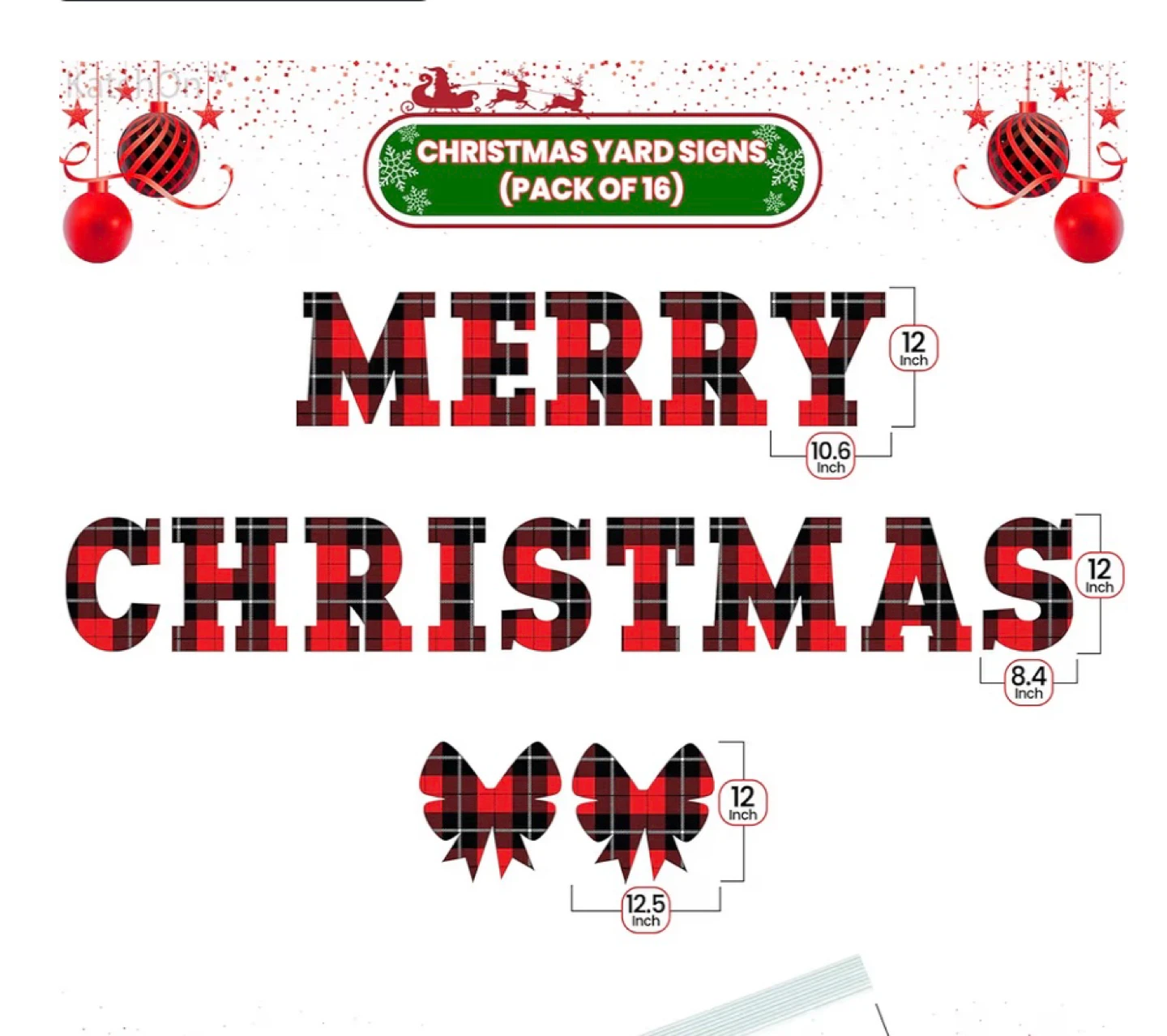 Merry Christmas Yard Sign - Katchon