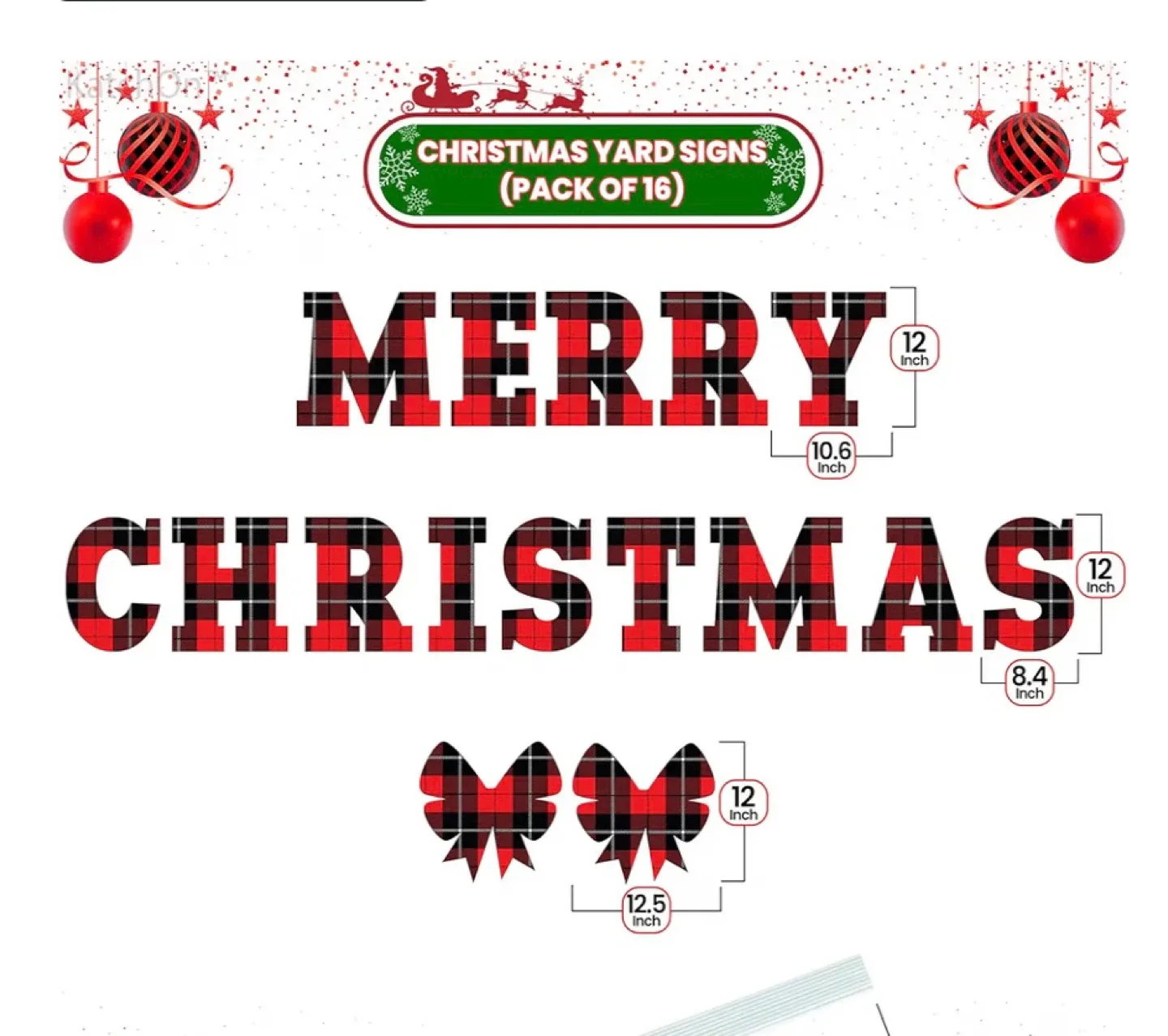 Merry Christmas Yard Sign - Katchon