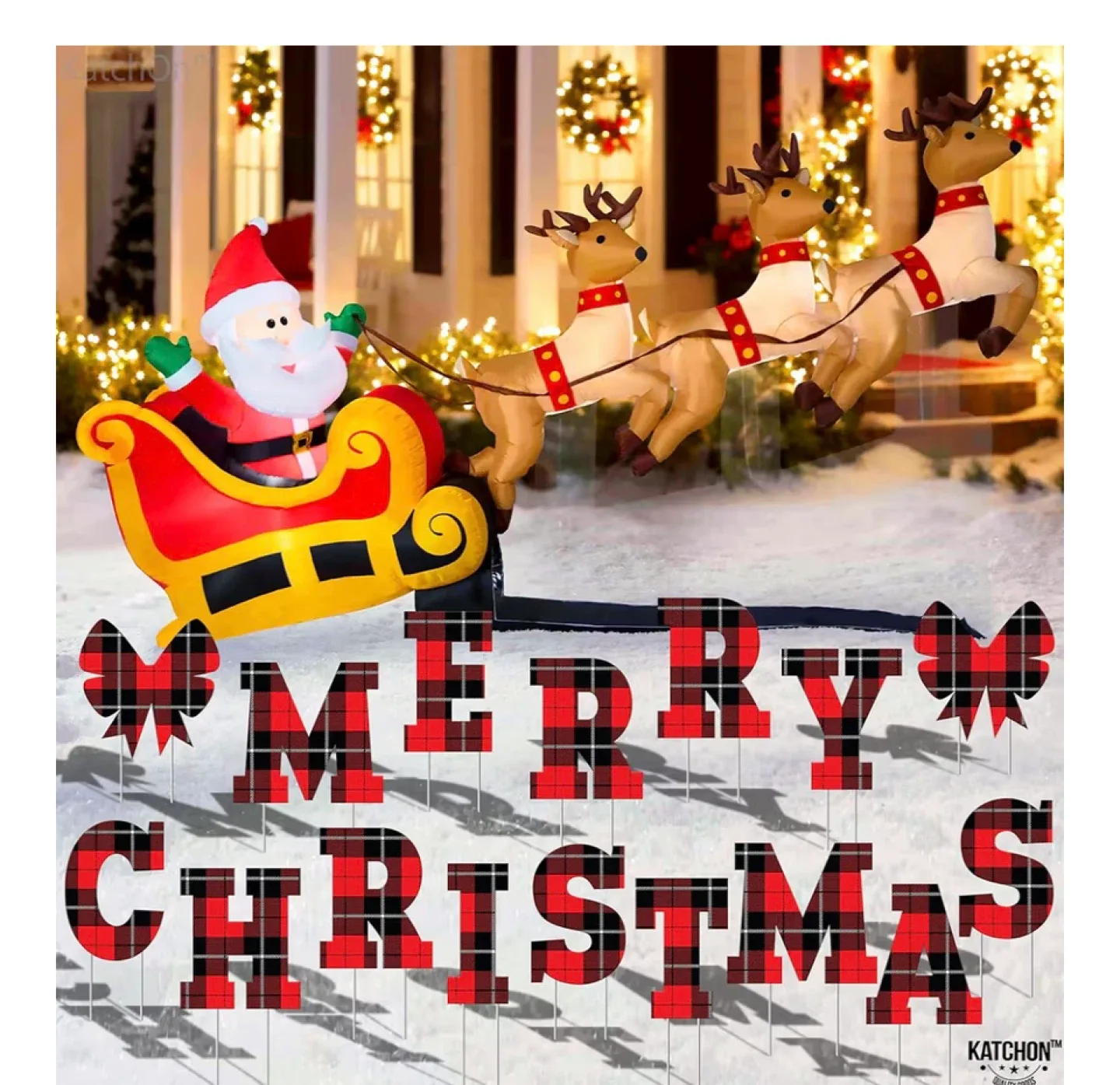 Merry Christmas Yard Sign - Katchon image indicator(4)