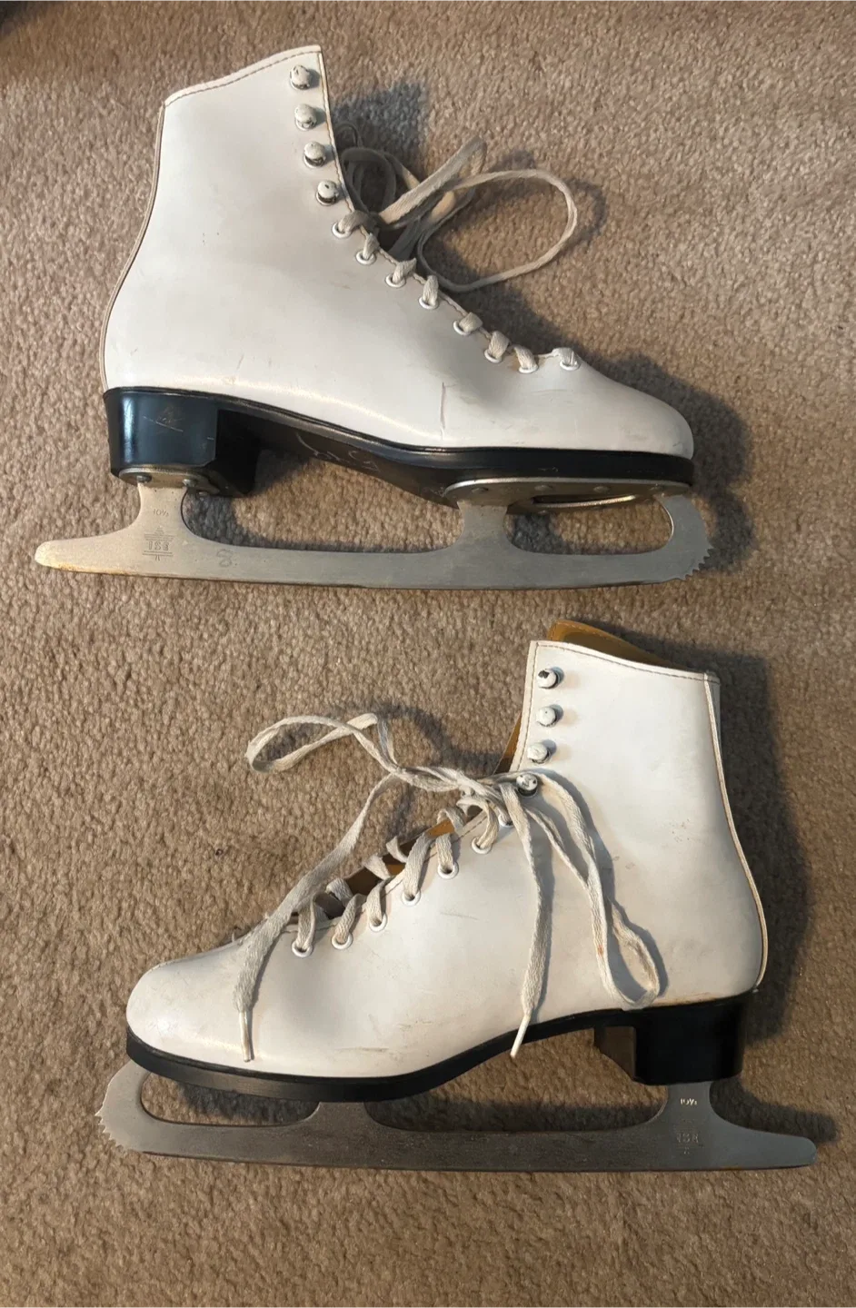 Dominion Canada White Figure Skates - Size 8