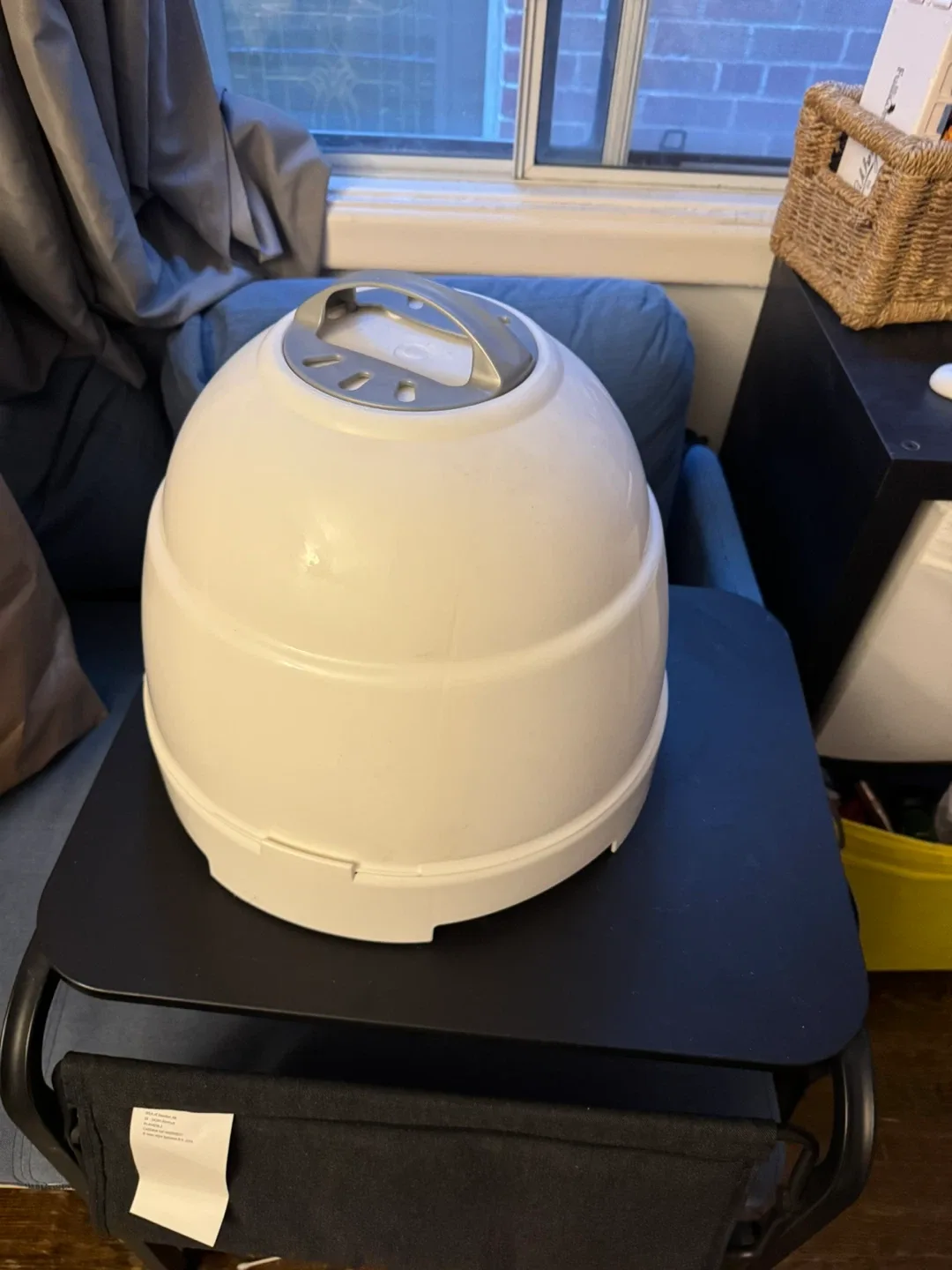 White Salon Hair Dryer with Hood image indicator(4)