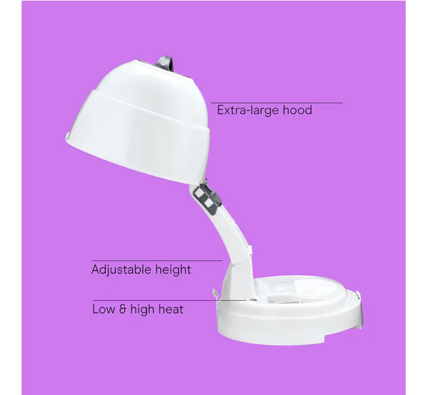 White Salon Hair Dryer with Hood image indicator(2)