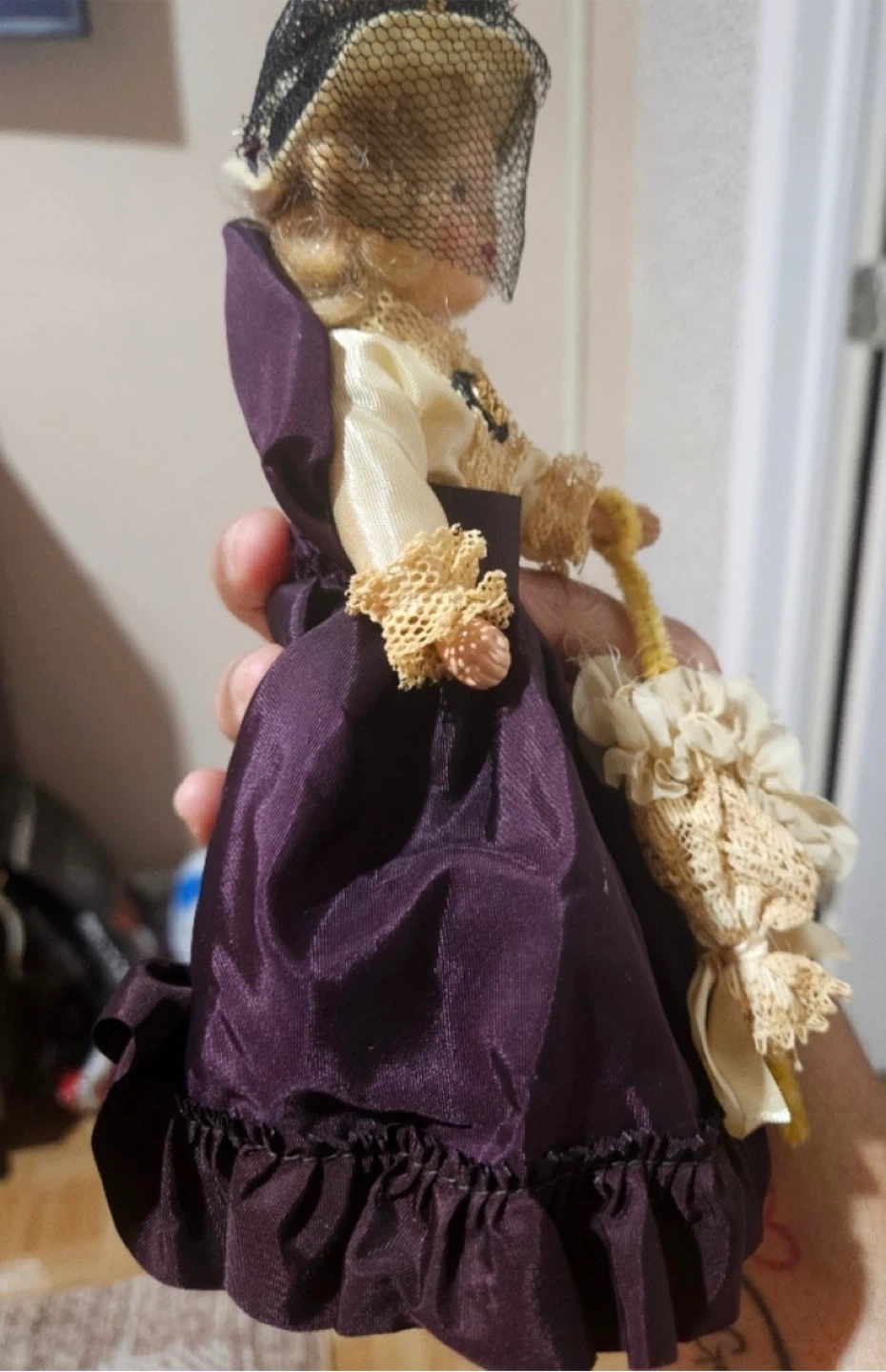 Vintage Doll with Purple Dress #cleanout - photo 3