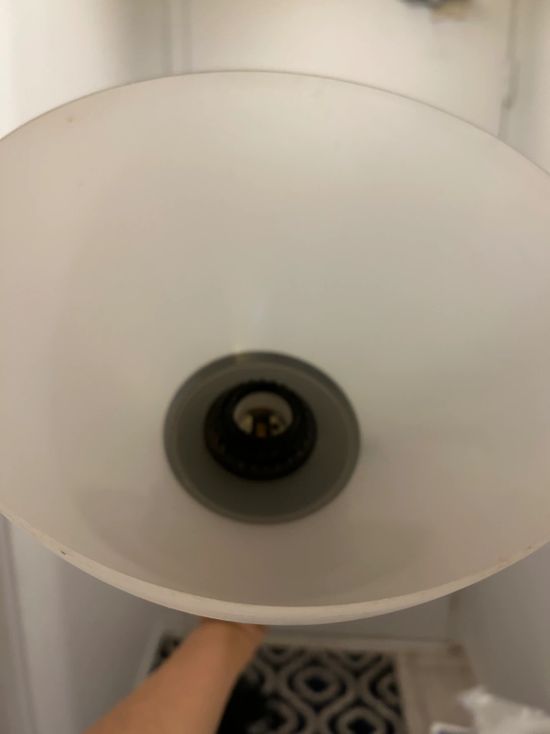 Black Floor Lamp with White Shade - photo 5