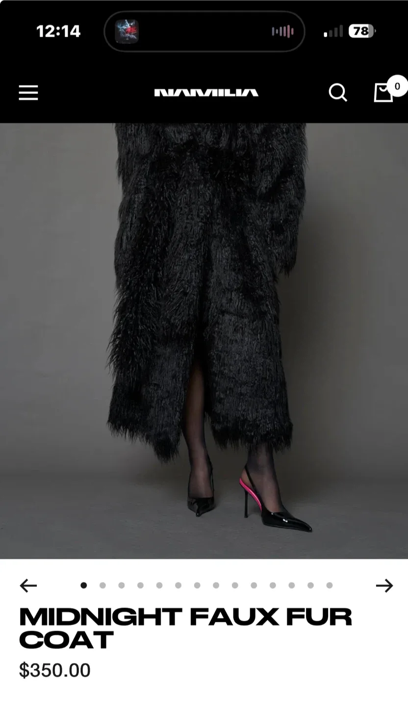 Namilia Midnight Faux Fur Coat