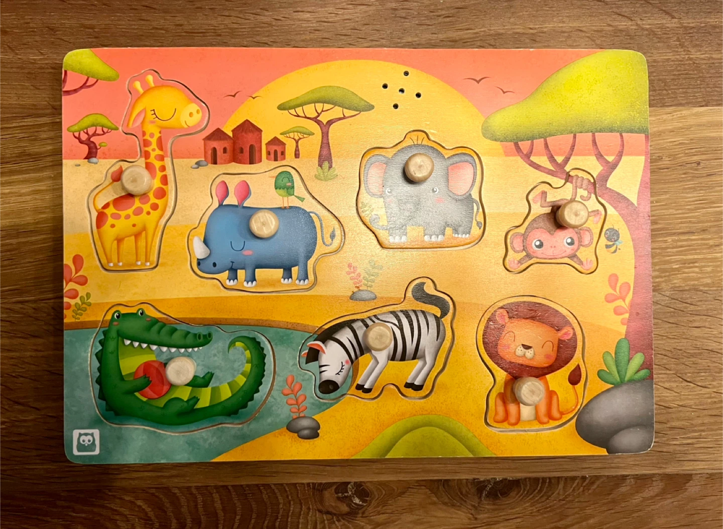 Wooden Animal Sound Puzzle - Safari Theme