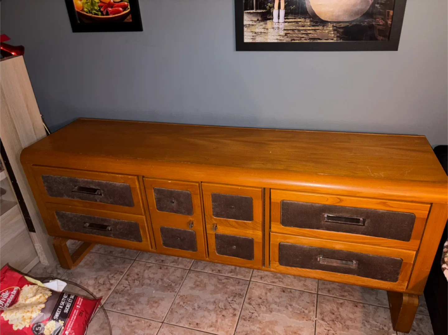 Large hard wood dresser