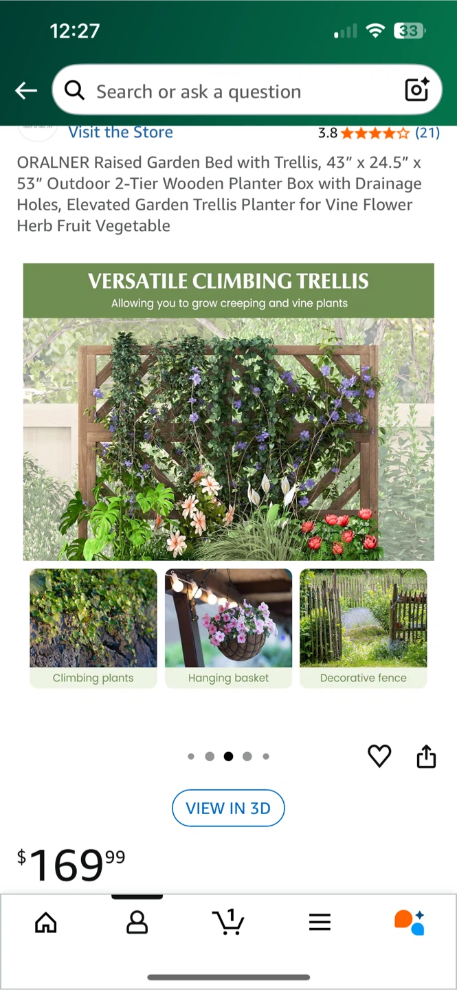 * LAST DAY TO PURCHASE*ORALNER Raised Garden Bed with Trellis - photo 2