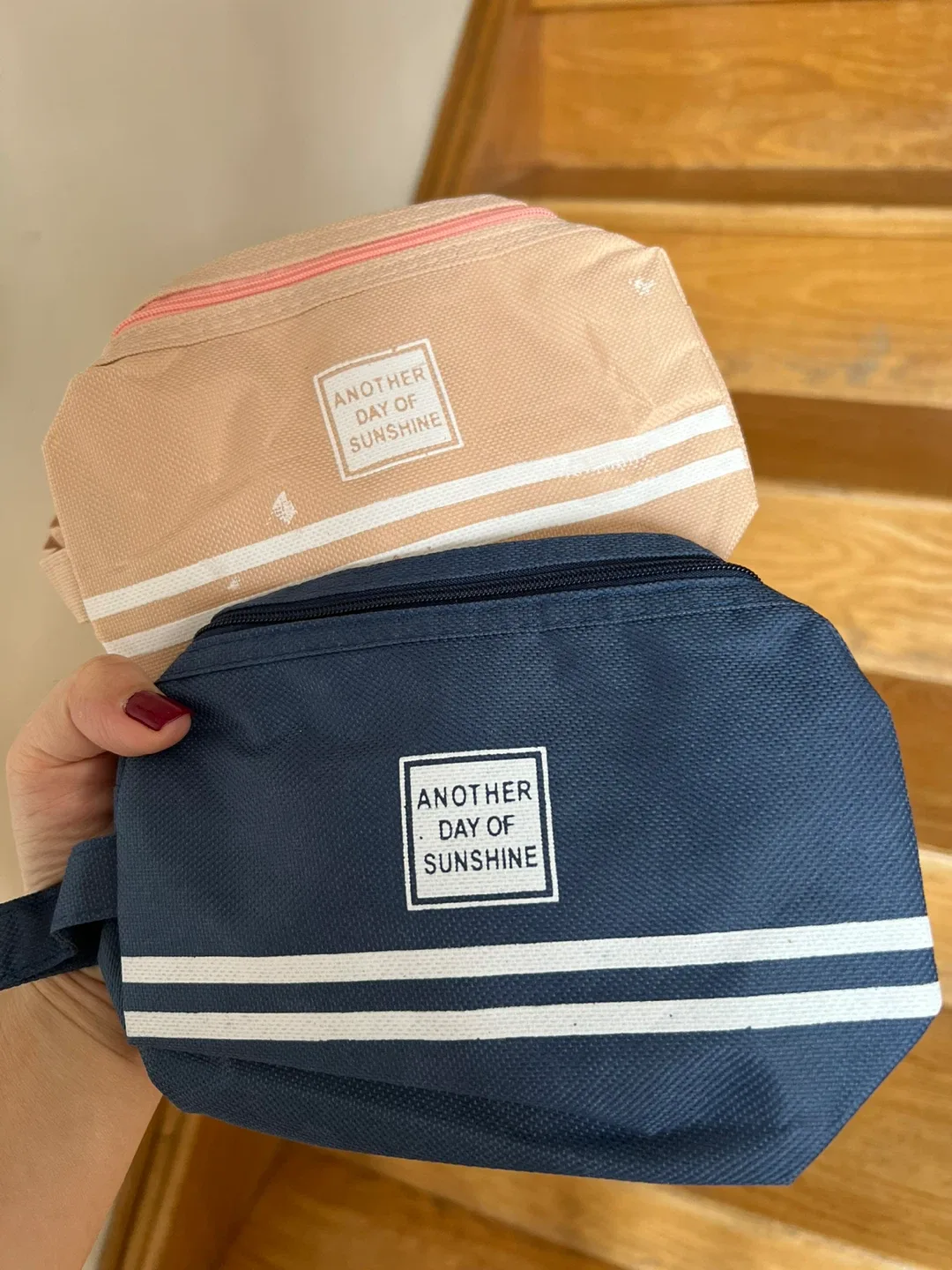 Another Day of Sunshine Cosmetic Bags - Set of 2