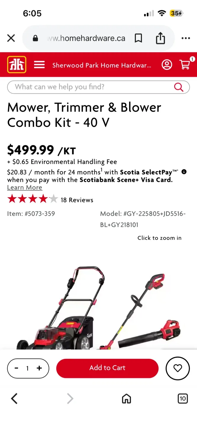 Mower, Trimmer & Blower Combo Kit - 40 V