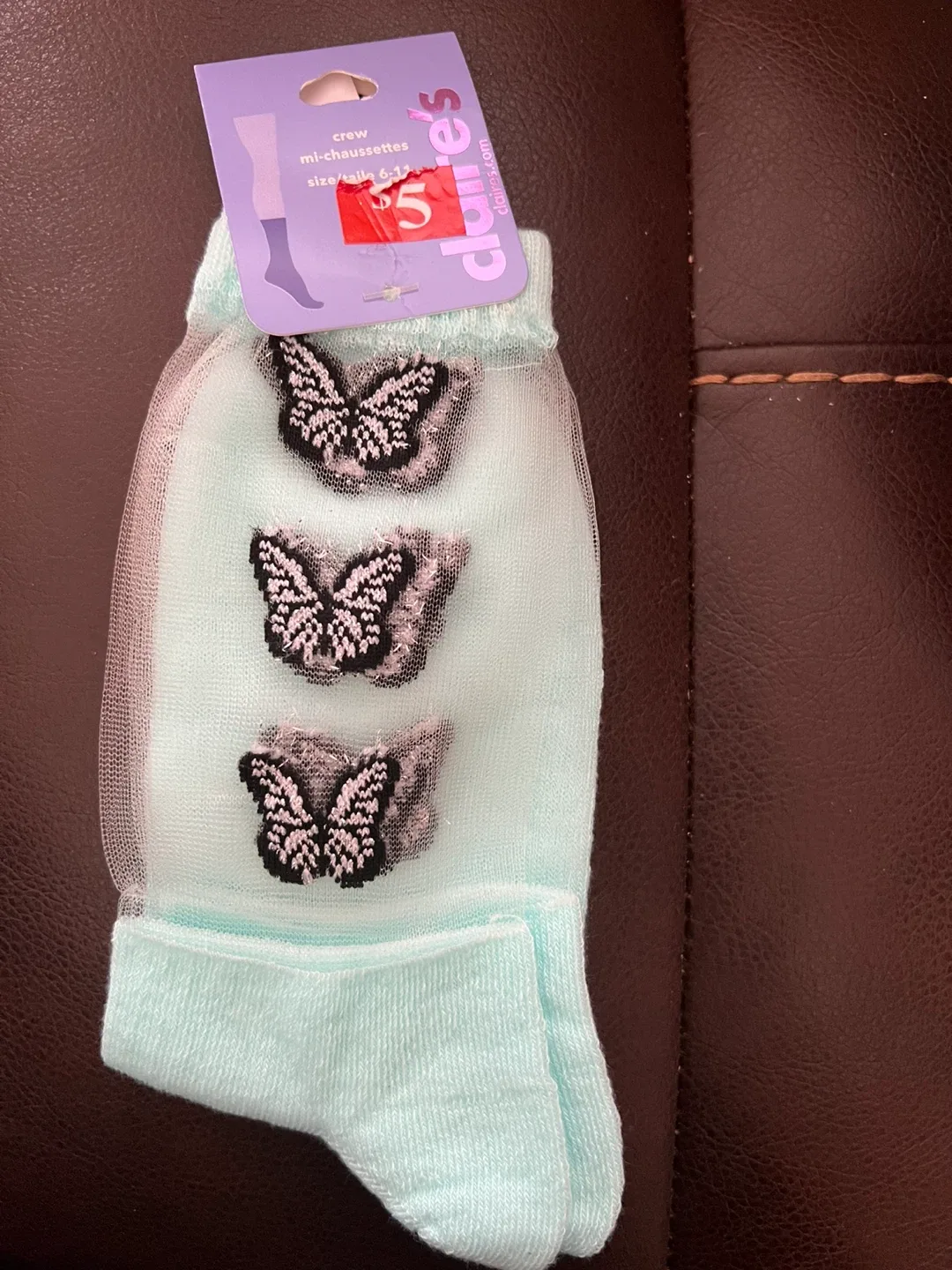 Claire's Crew Socks Size 6-11