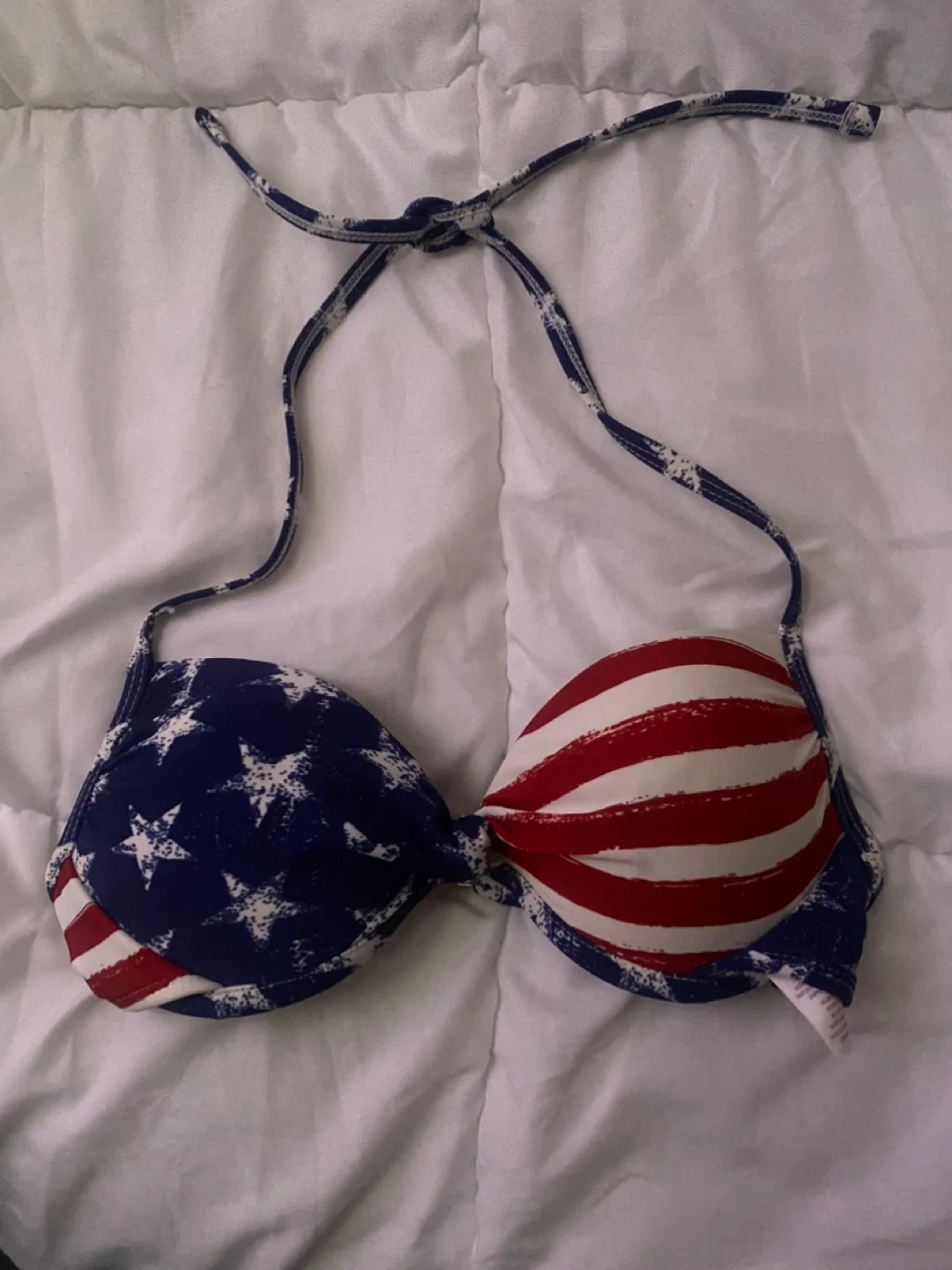 American Flag Bikini Top XS