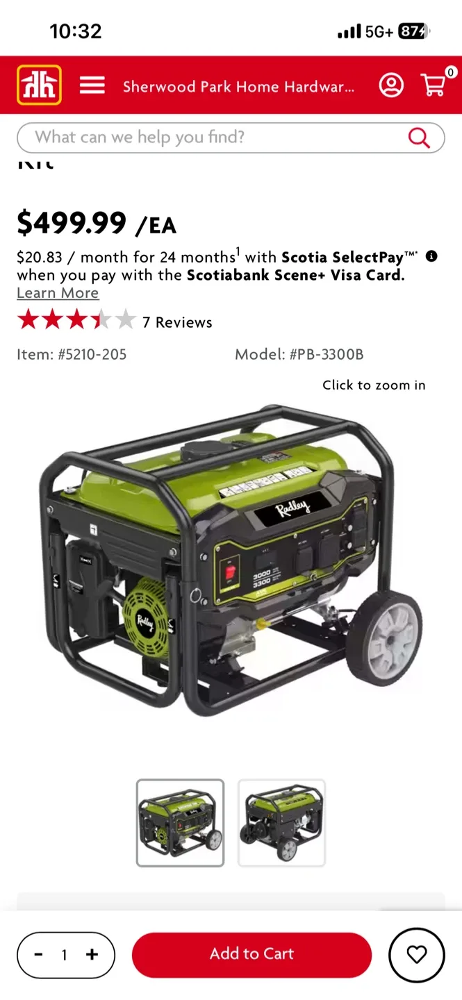 Radley Portable Generator PB-3300B