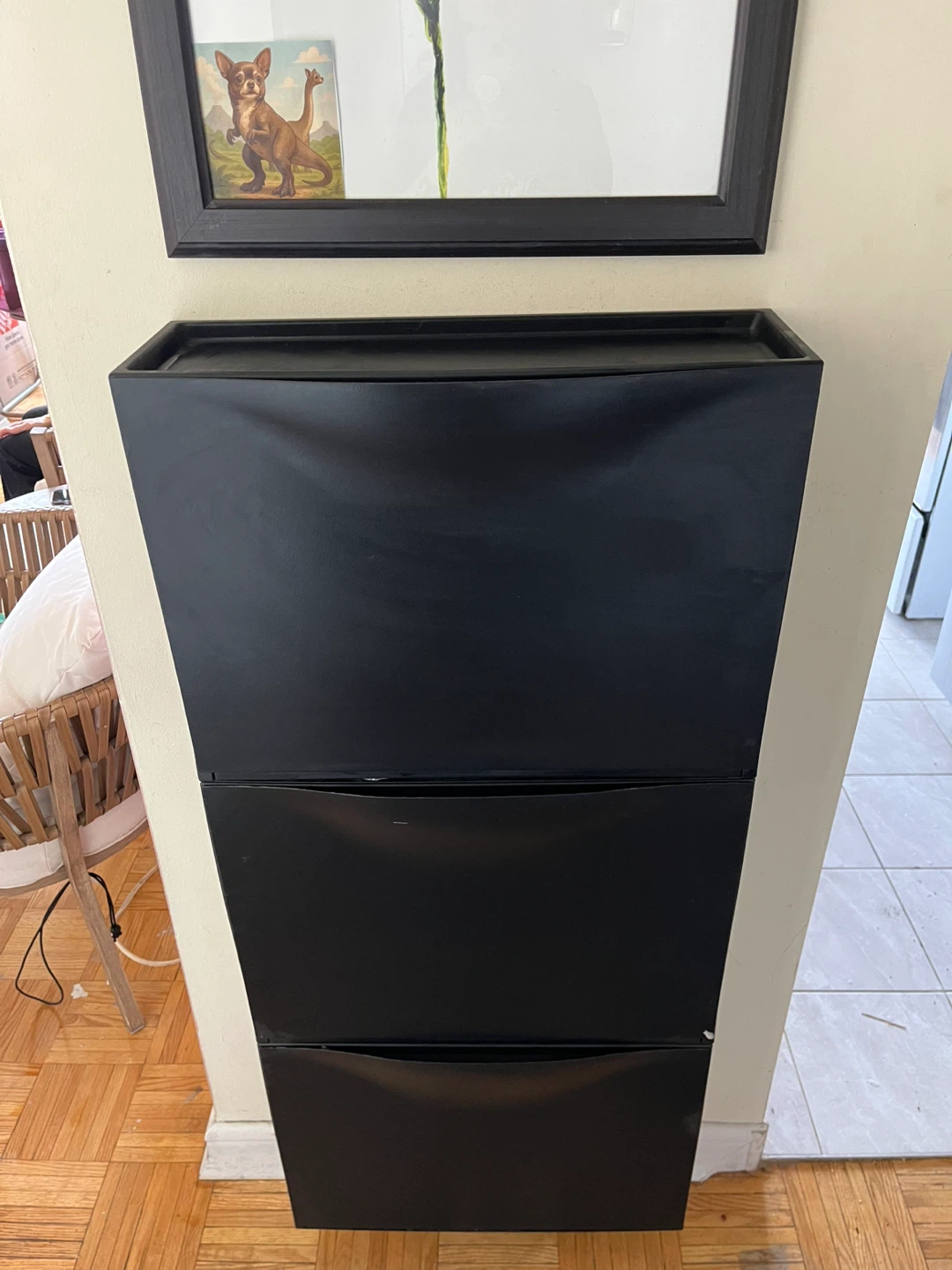 IKEA TRONES Shoe/Storage Cabinet - Black - photo 4