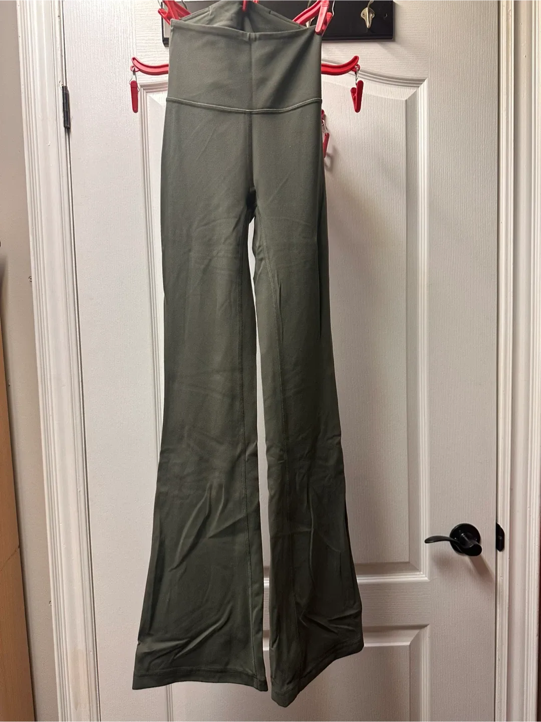 Lululemon Groove Flare Pants, Size 2, Olive Green