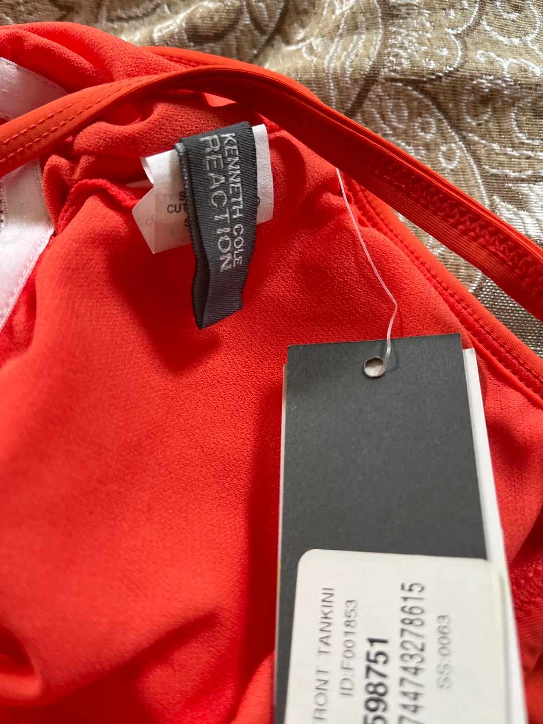 Kenneth Cole Reaction Orange Tankini, Size M - photo 2