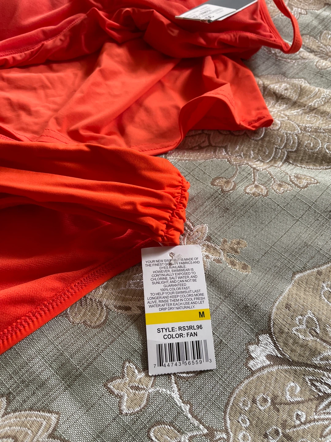 Kenneth Cole Reaction Orange Tankini, Size M - photo 3