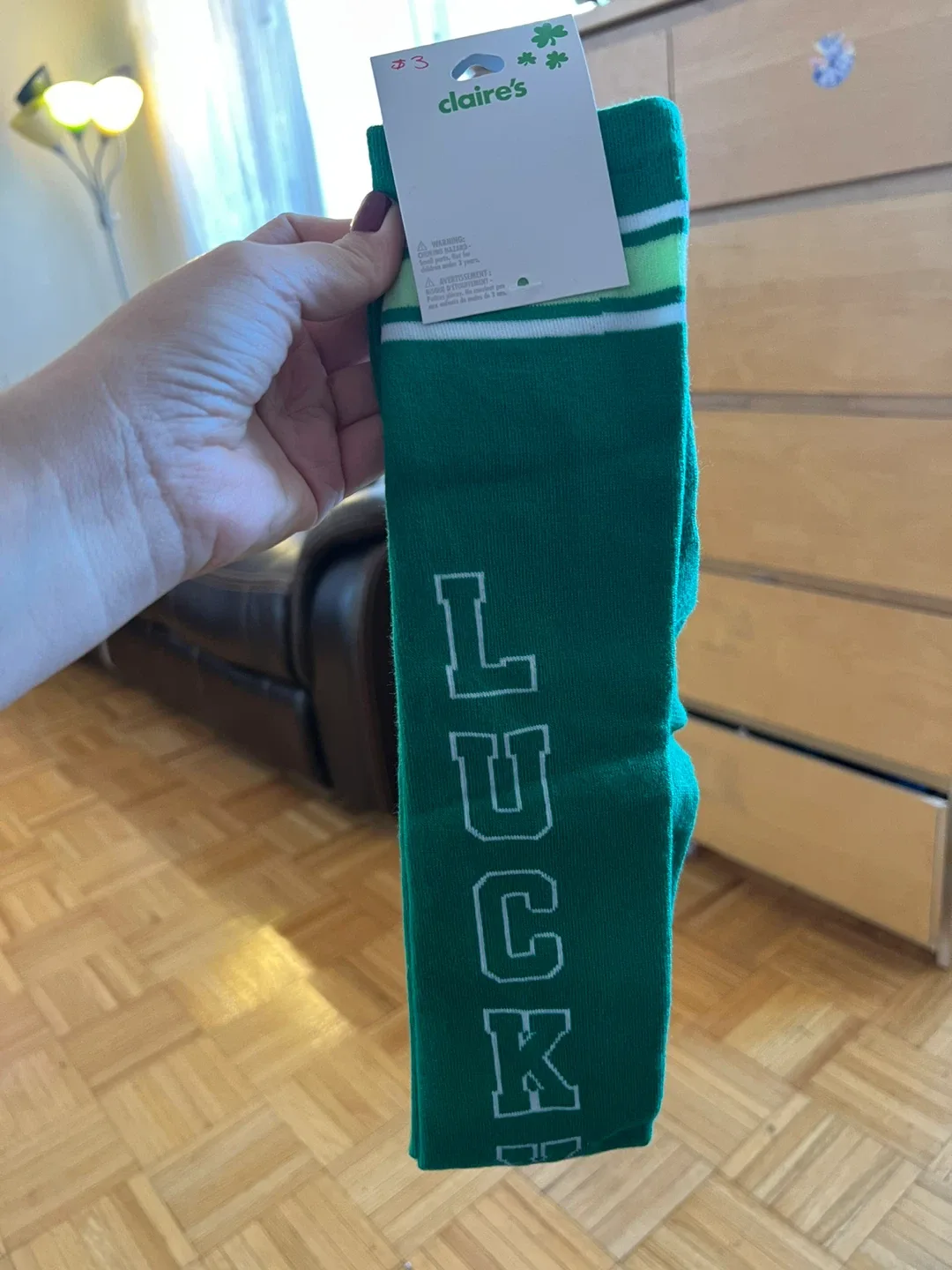 Claire's Green Lucky Socks - New with Tag!