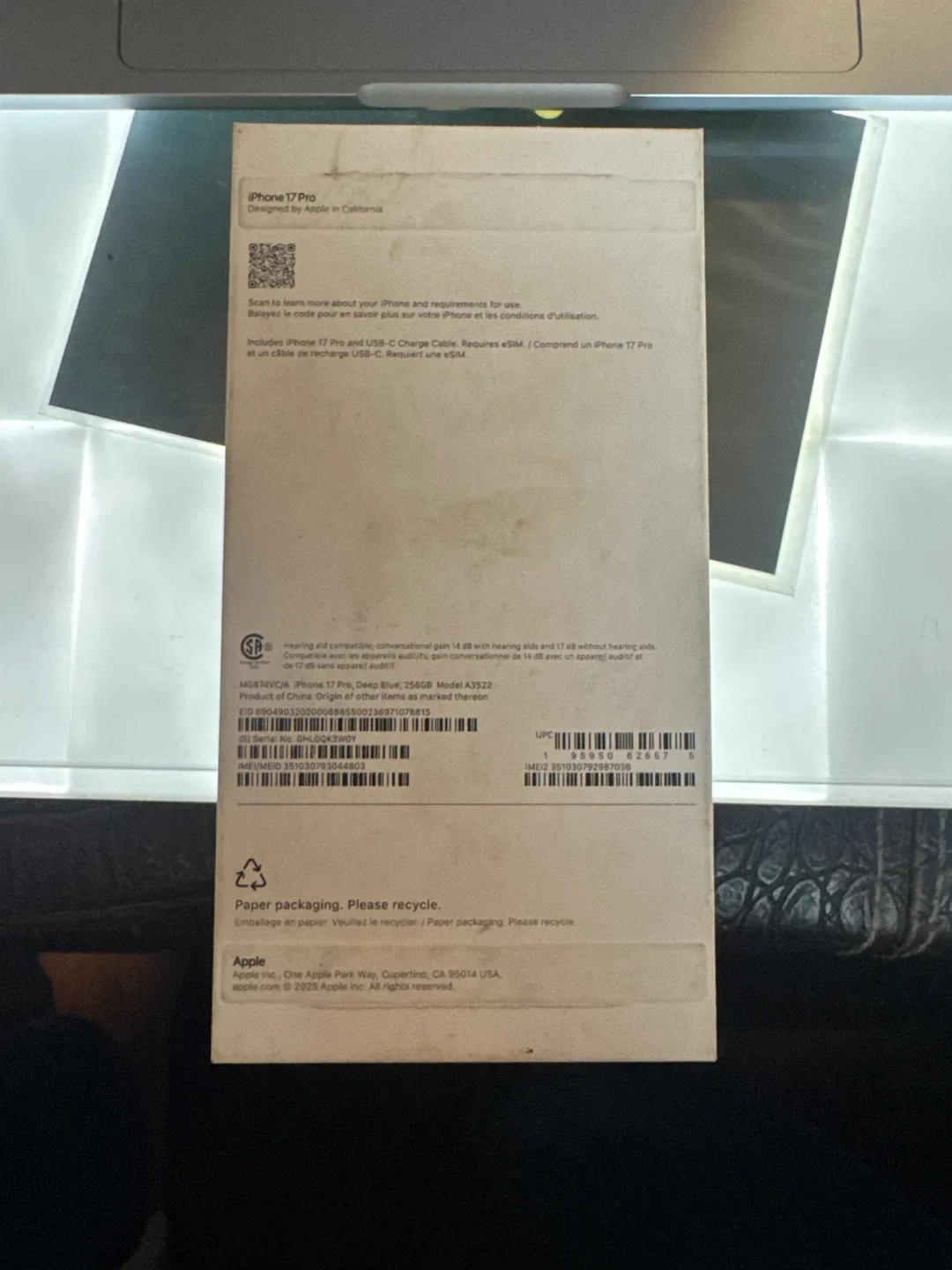 New iPhone 17 Pro Deep Blue 256GB (Box Included) image indicator(3)