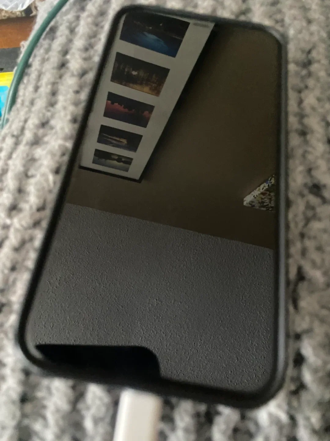 iPhone with Wallet Case - Brown Leather