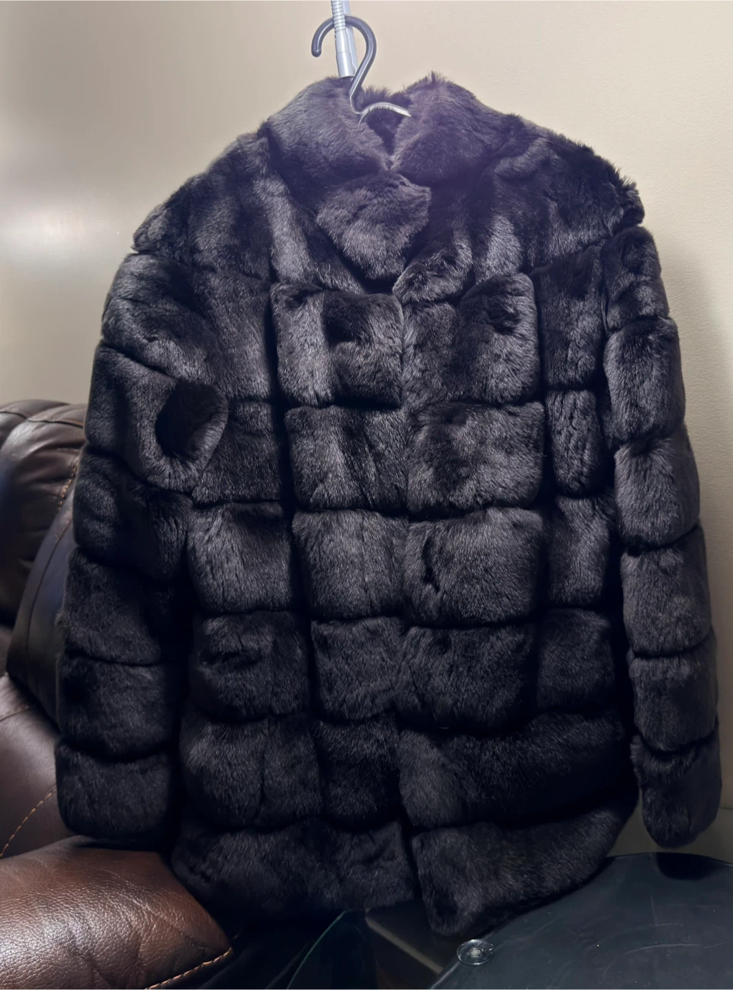 100% Natural Women's Real Royal Rex rabbit Fur Coat - photo 5
