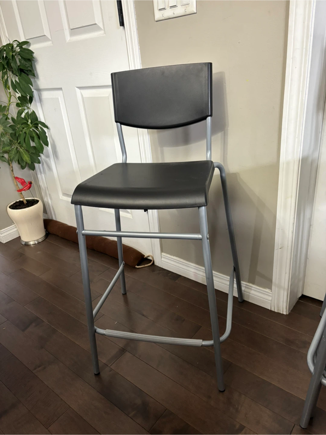 IKEA Franklin Bar Stool - Black/Silver - photo 2