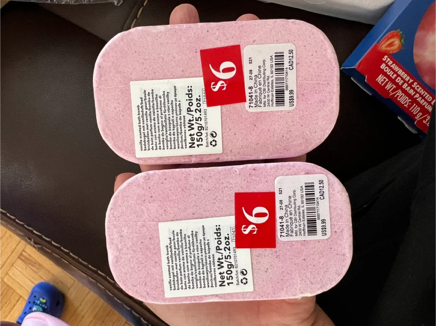 2 Chill Pill Strawberry Scented Bath Bombs - New