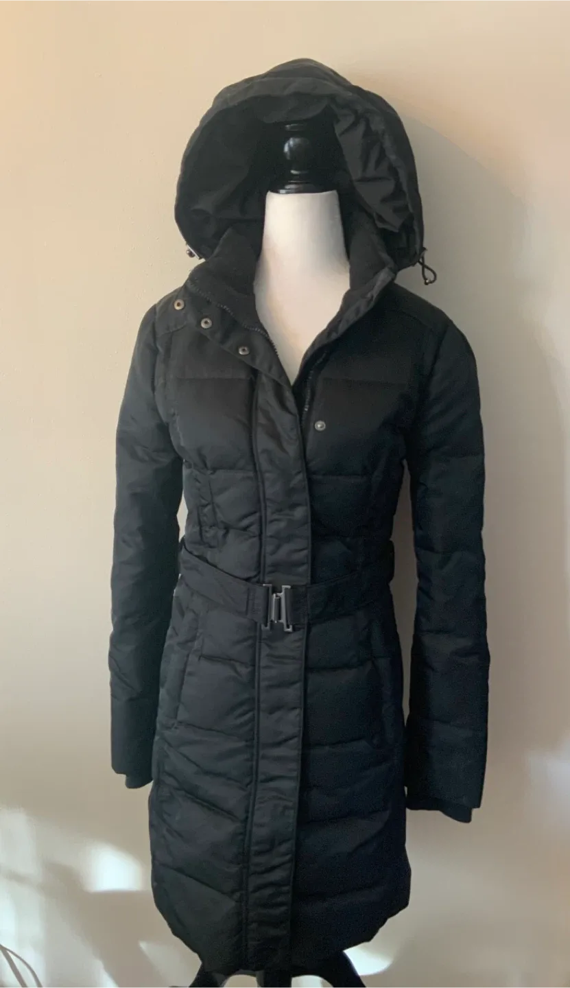 Roots Black Down Puffer Coat