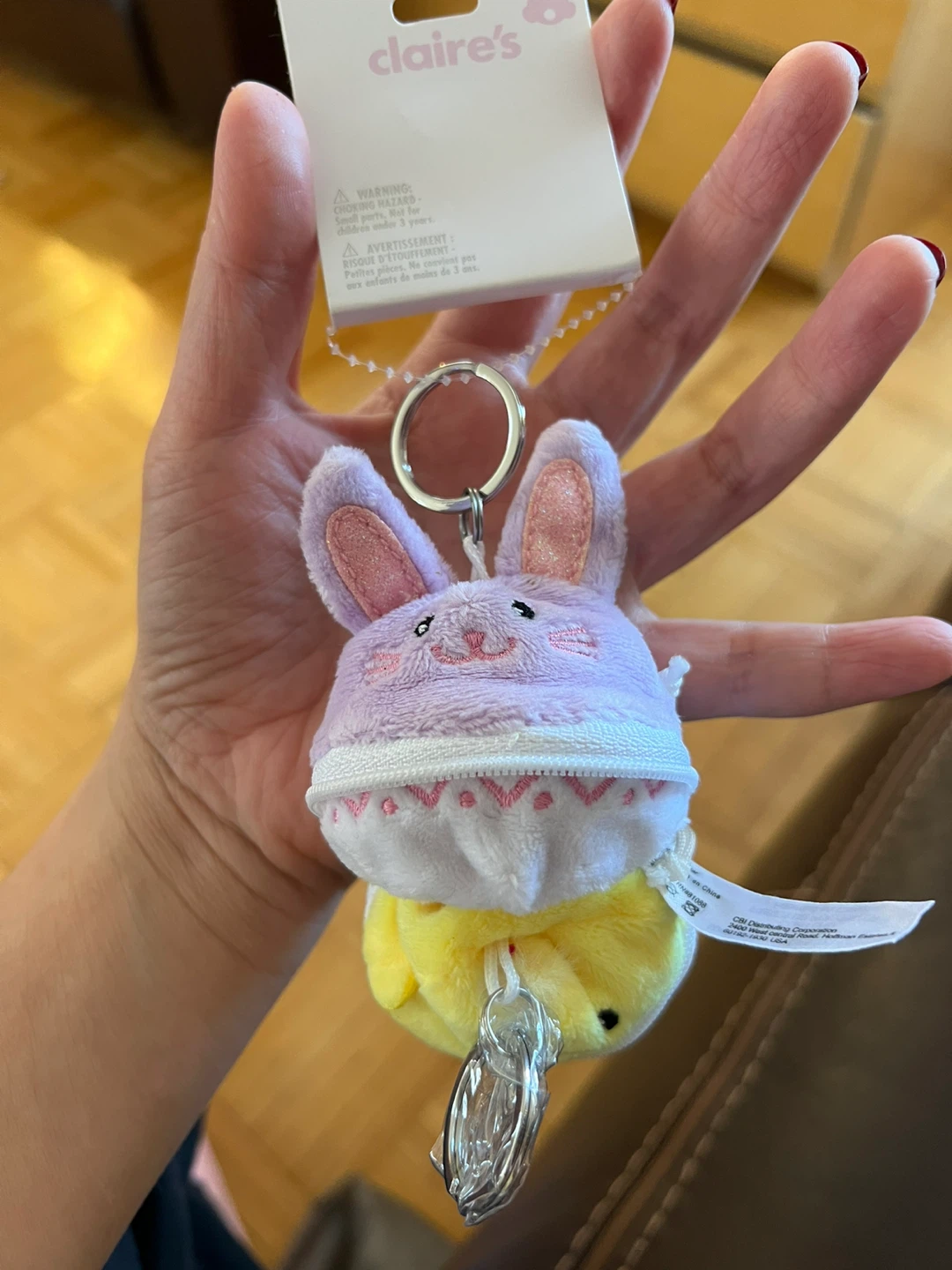Claire's Bunny Coin Purse Keychain - New - photo 2