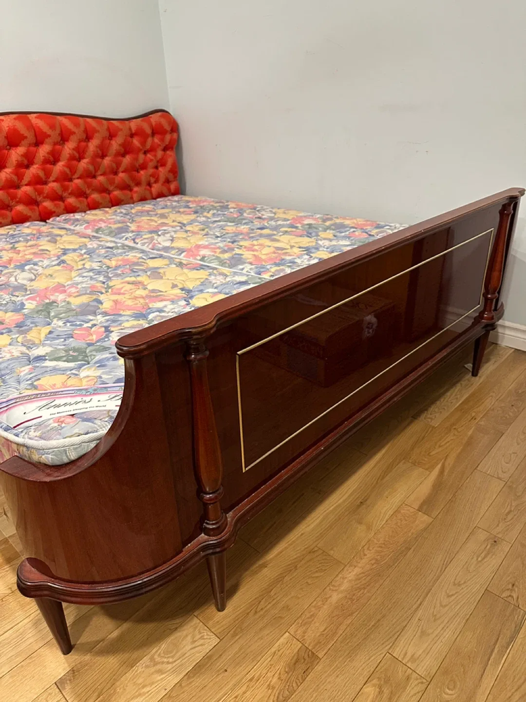 Vintage Mid Century Modern European Queen Bed (CAN DELIVER) image indicator(5)