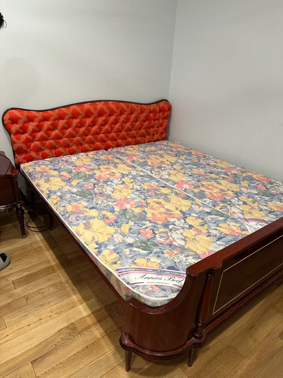 Vintage Mid Century Modern European Queen Bed (CAN DELIVER)