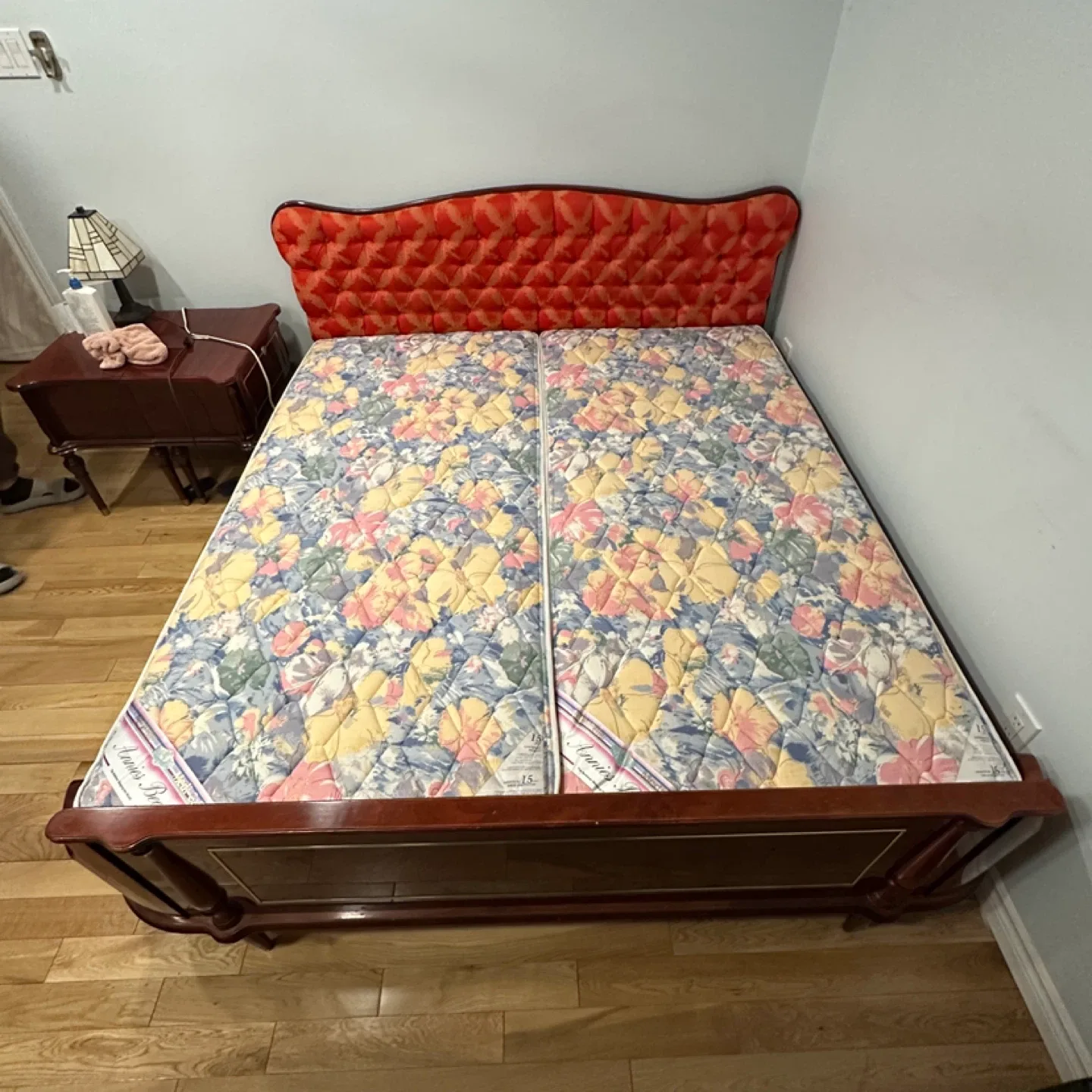 Vintage Mid Century Modern European Queen Bed (CAN DELIVER) image indicator(3)
