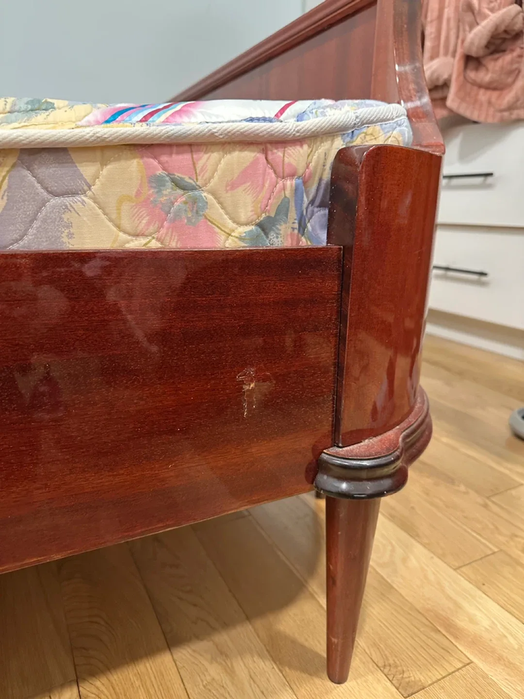 Vintage Mid Century Modern European Queen Bed (CAN DELIVER) image indicator(8)