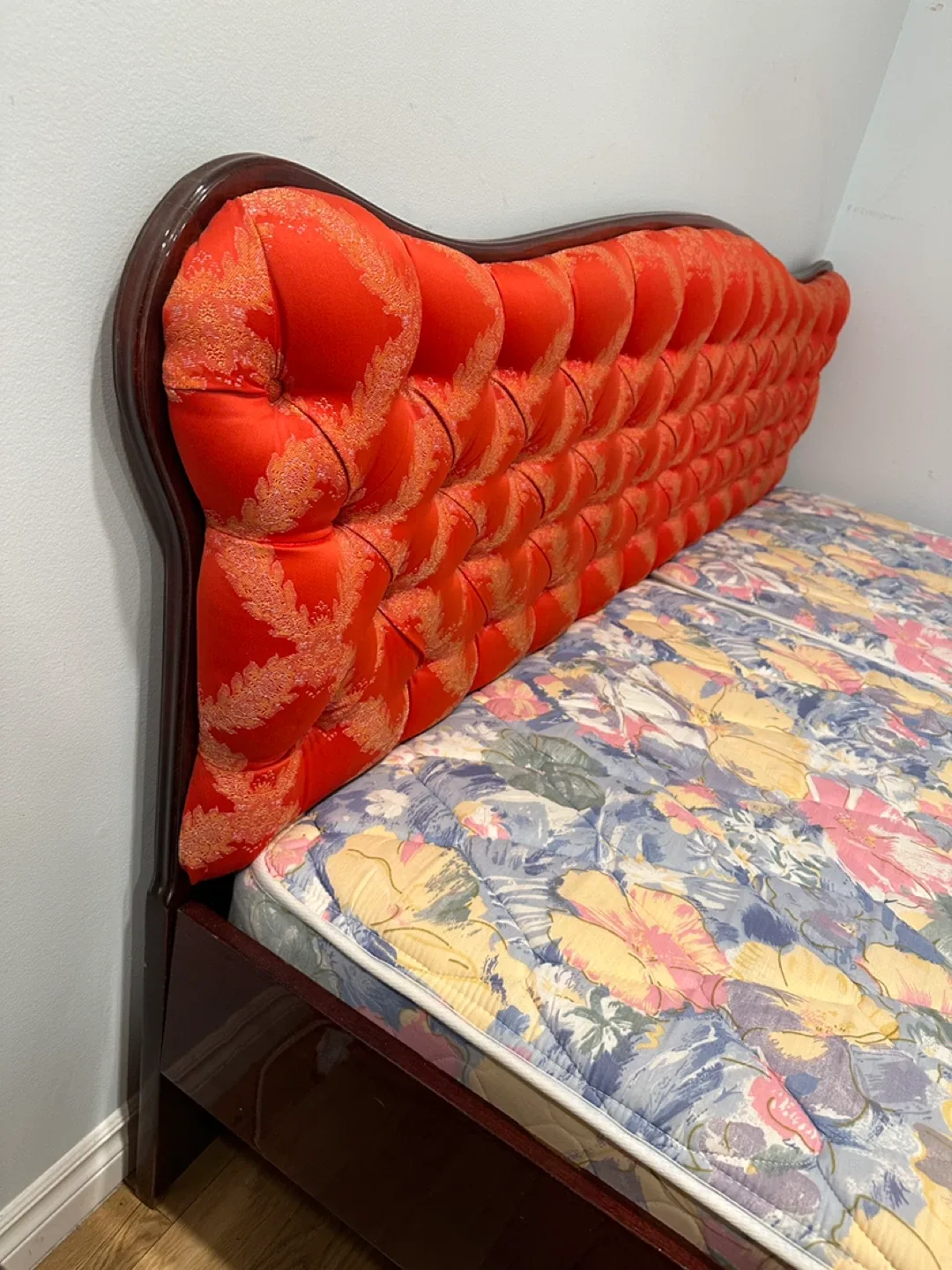 Vintage Mid Century Modern European Queen Bed (CAN DELIVER) image indicator(9)