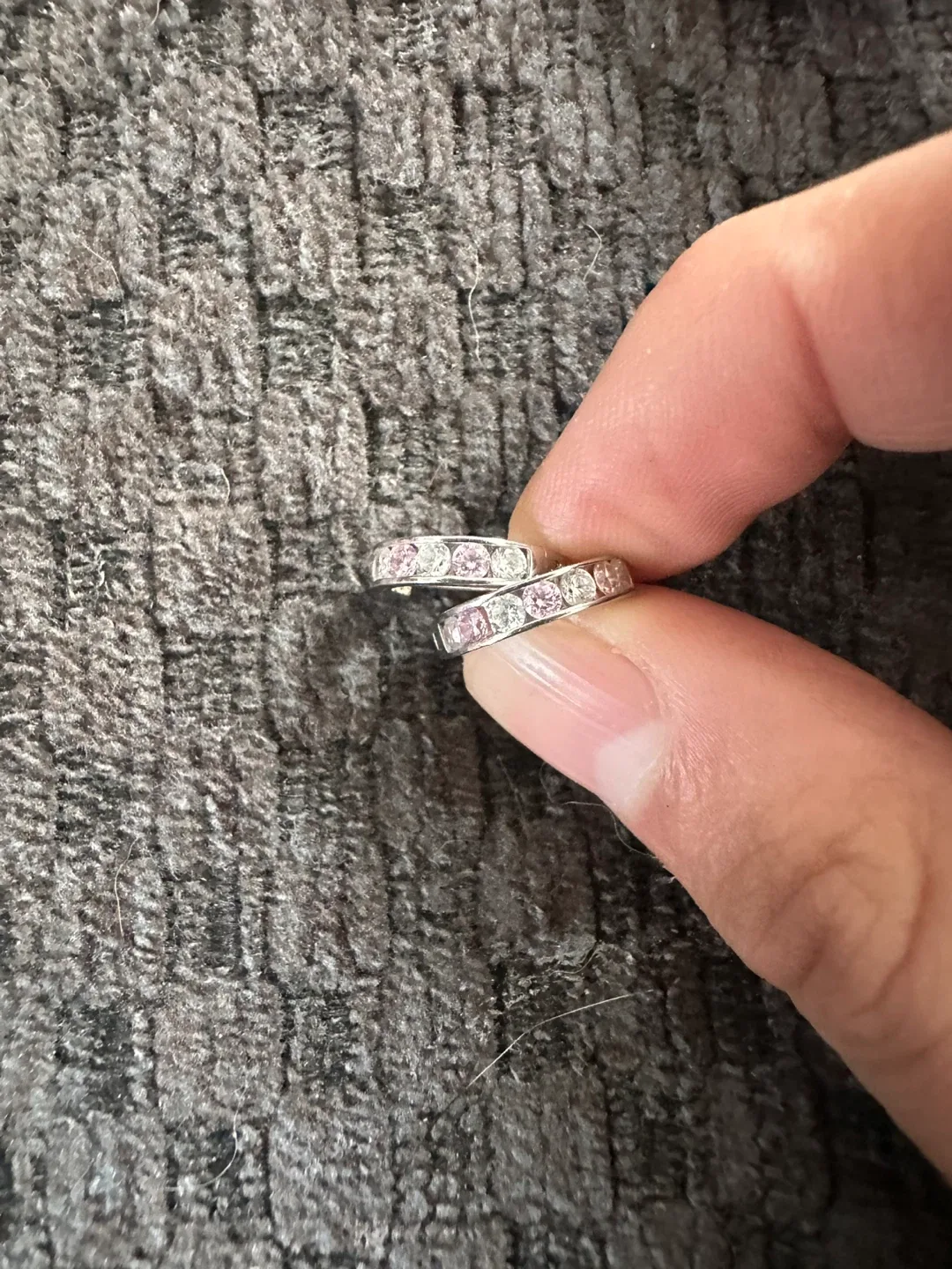 White Gold hoop earrings