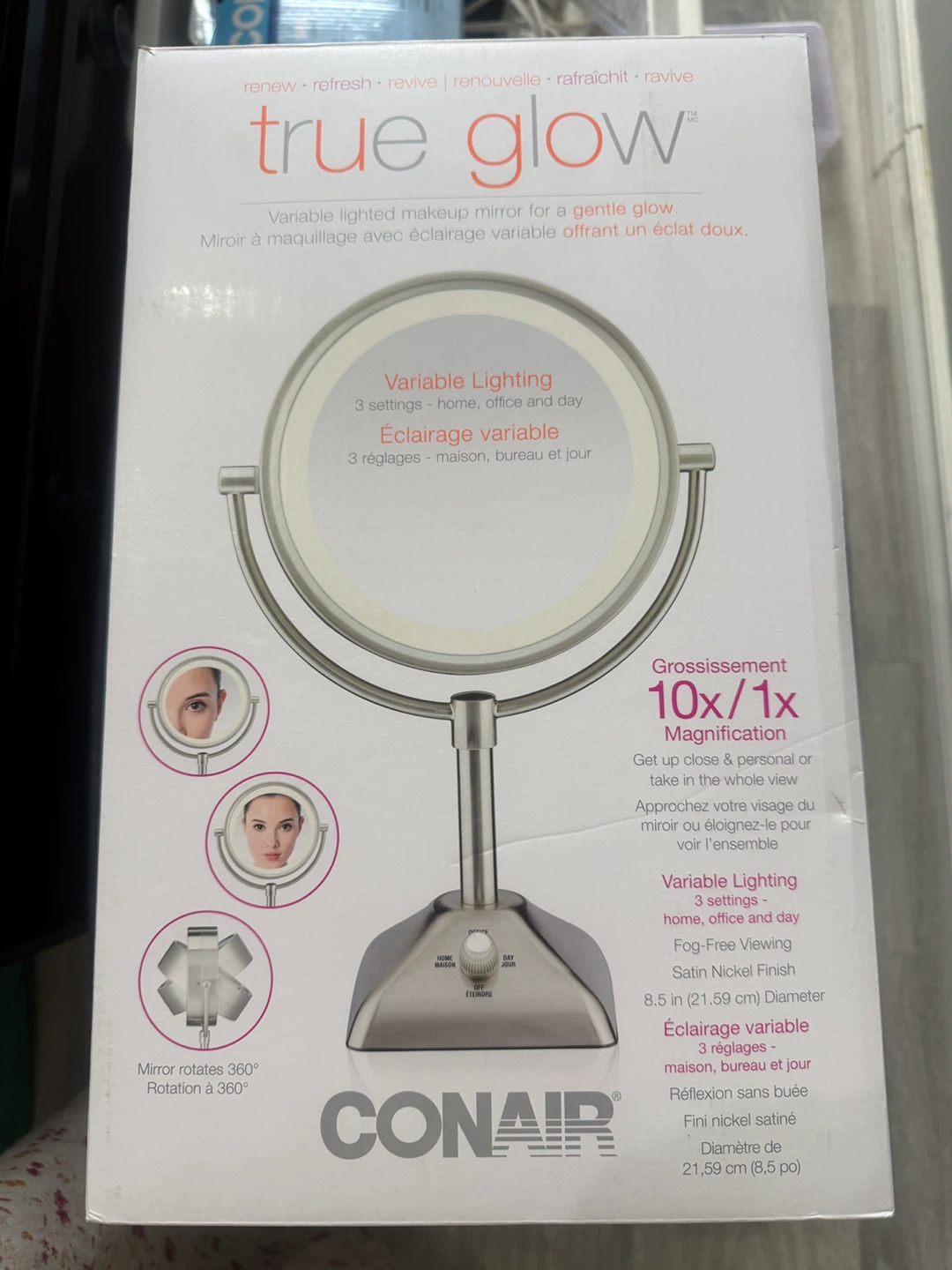 Conair True Glow Lighted Makeup Mirror